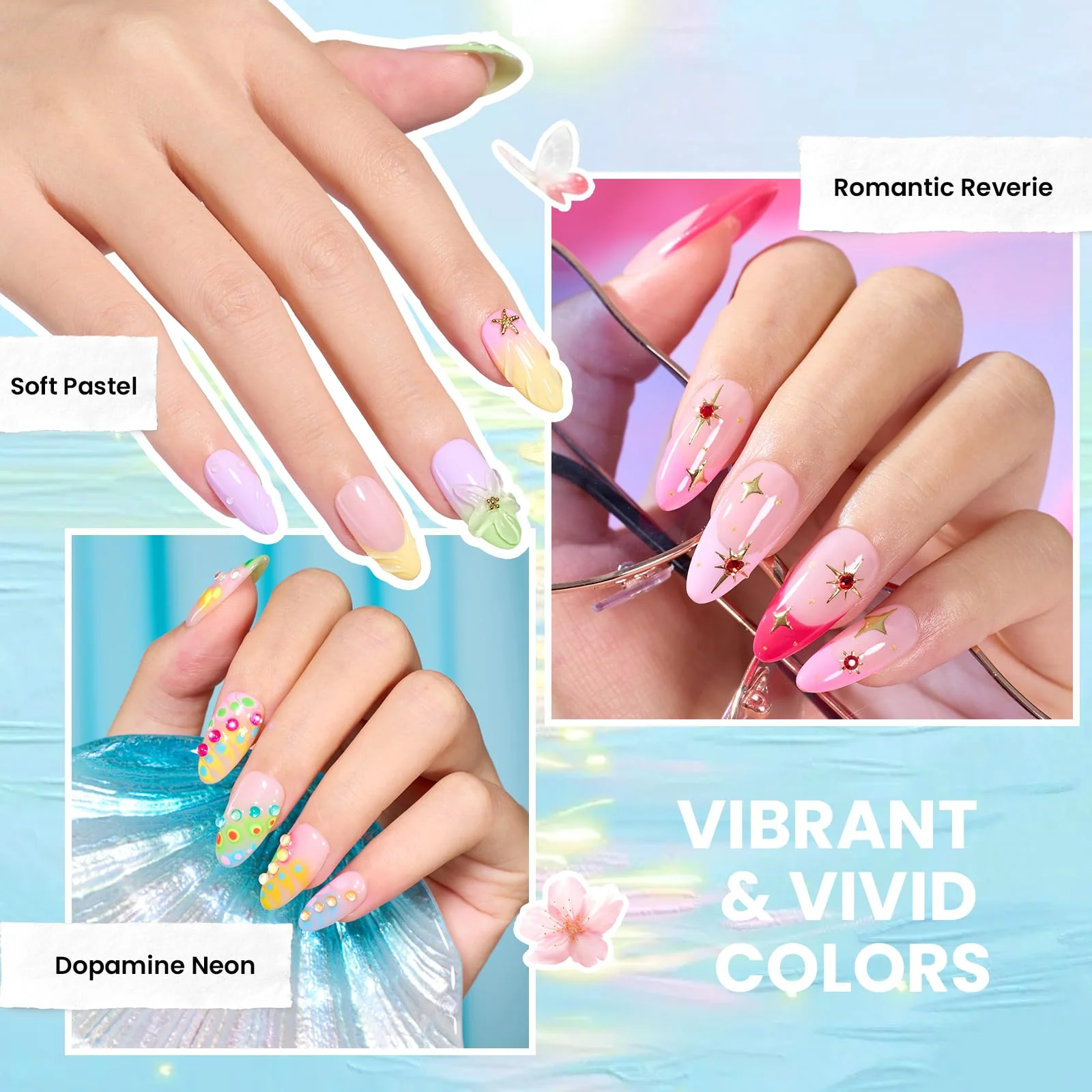 (Extra Free $20 Gift)  100 Colors Nails 110 PCS Perfect Gift Gel Polish Set for All Season - Image 6