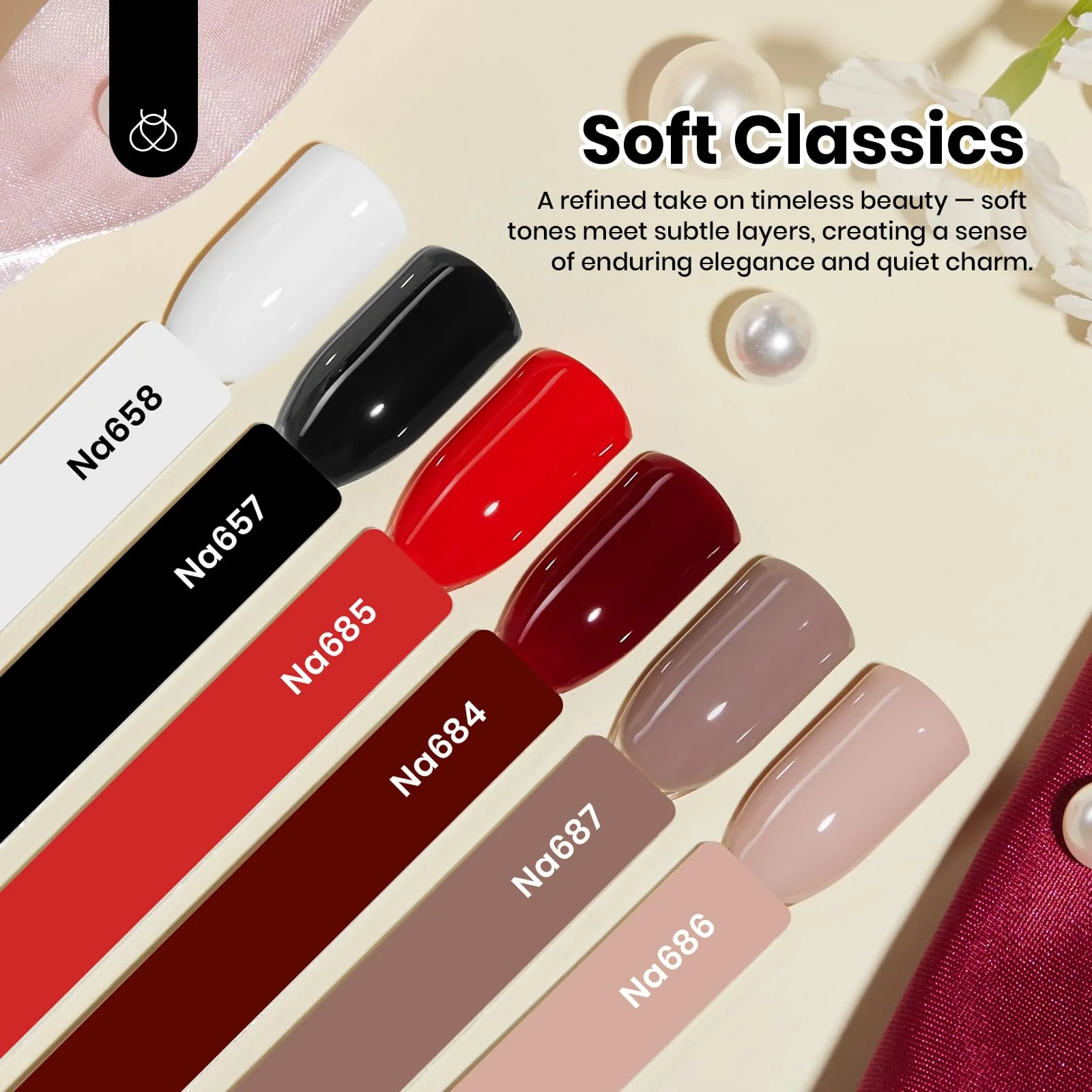 Hema Free Soft Classics Nails - Colorful Bottle 6 Color Each 15ml Gel Polish - Image 3