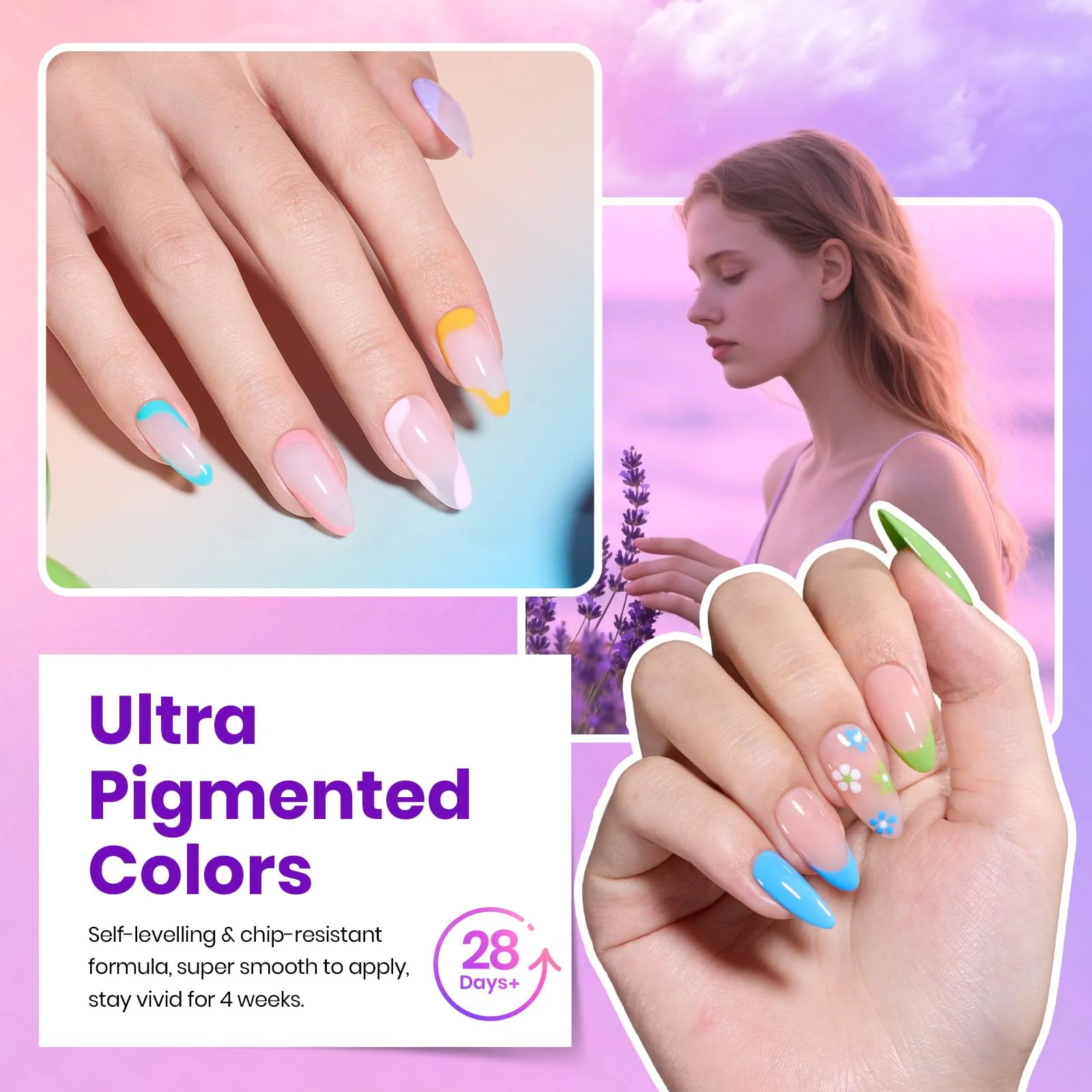 Beetles Gel Nail Starter Kit  Prime Notes Color Summer Nails Diary 25 Colors With All-in-One Mani Set UV Light - Image 5