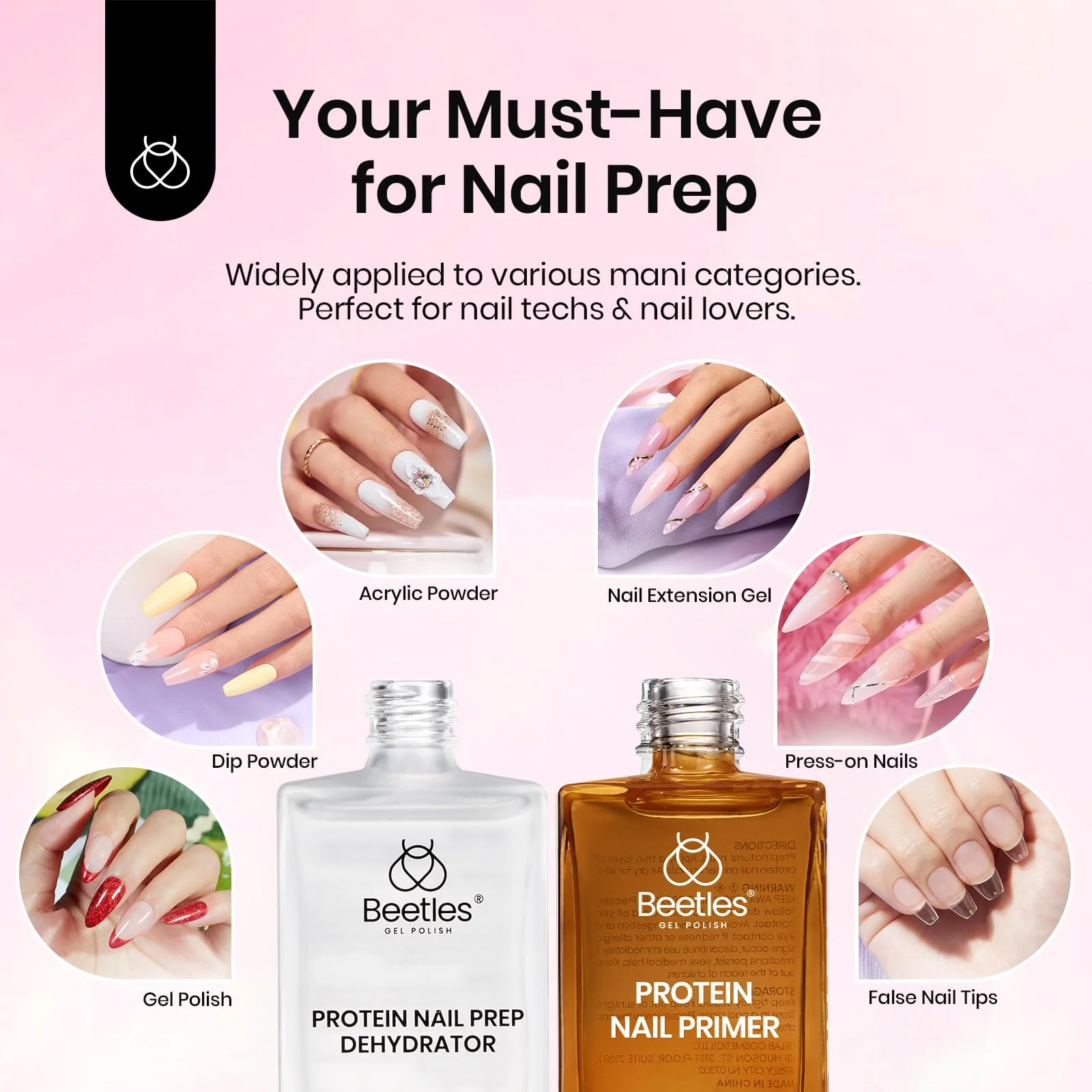 2PCS Hema-Free 15ml Protein Nail Prep Dehydrator and Primer Set - Image 6