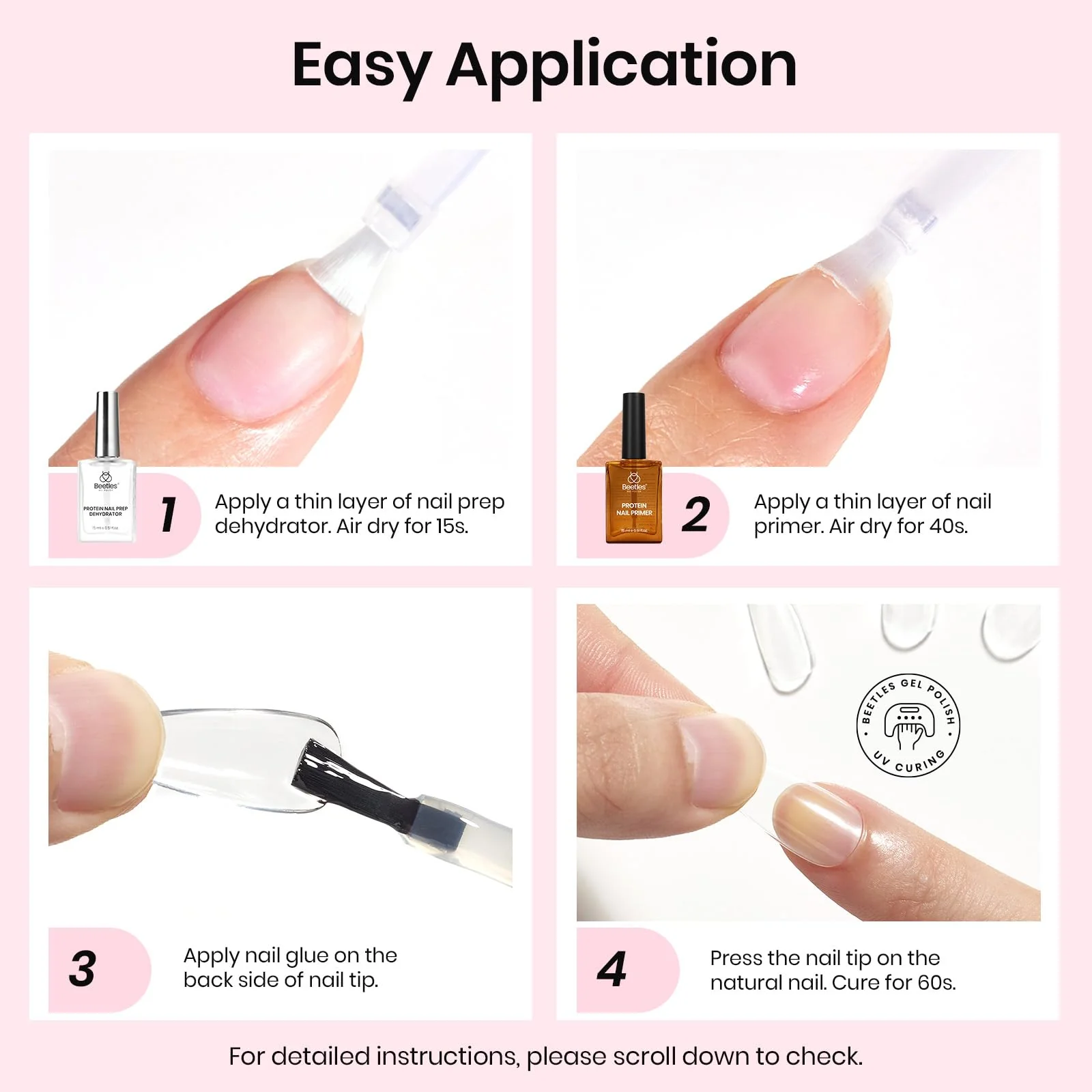 2PCS Hema-Free 15ml Protein Nail Prep Dehydrator and Primer Set - Image 7