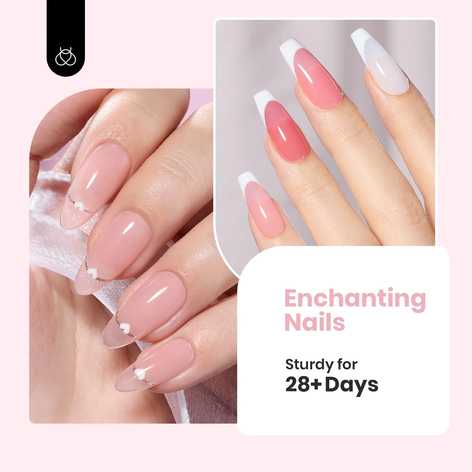 7.5ml Each 6pcs Colors Gel Nails Sheer Bliss Rubber Base Builder Nail Gel Set - Image 7