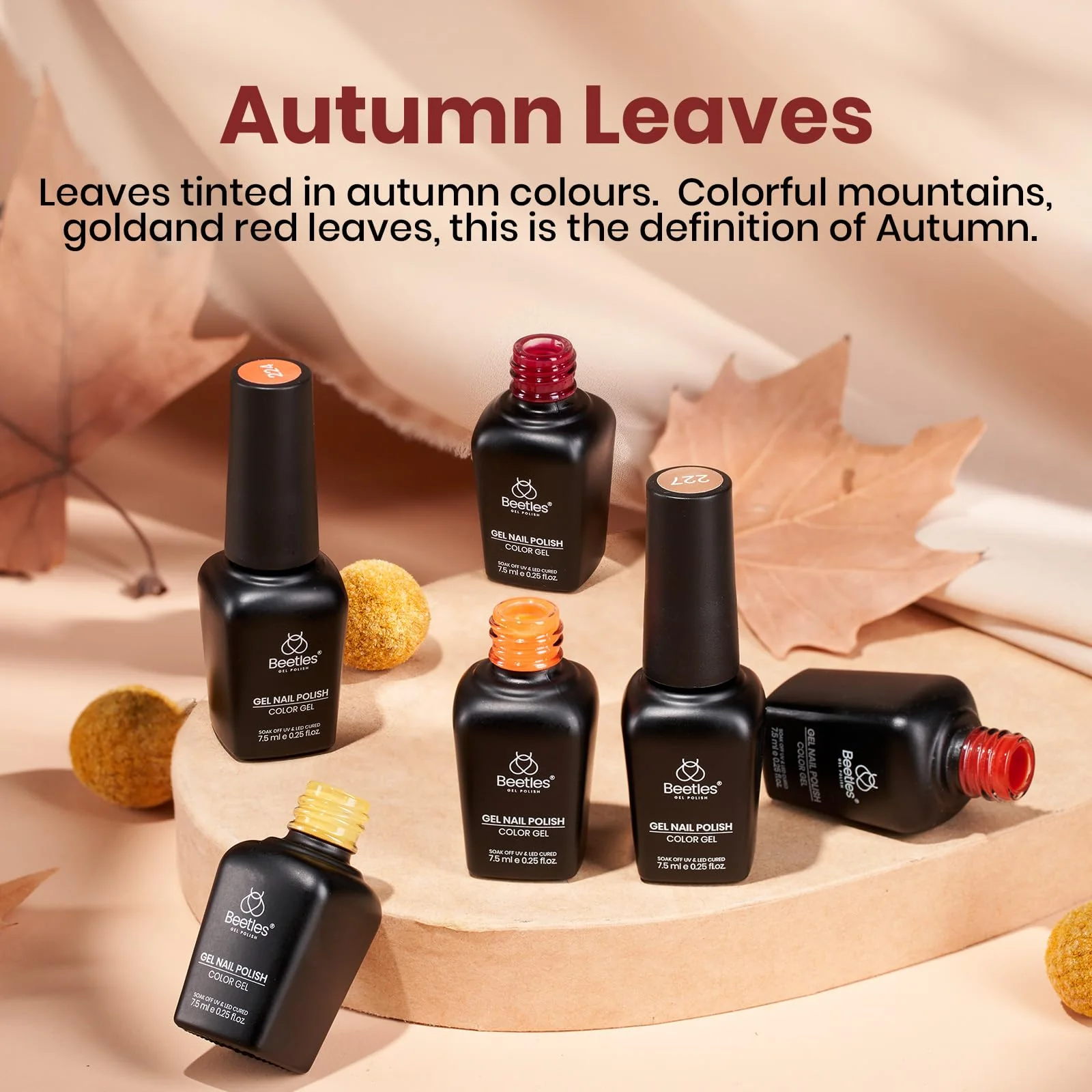 Autumn Leaves- 6 Colors Gel Polish Kit for Nails - Image 2