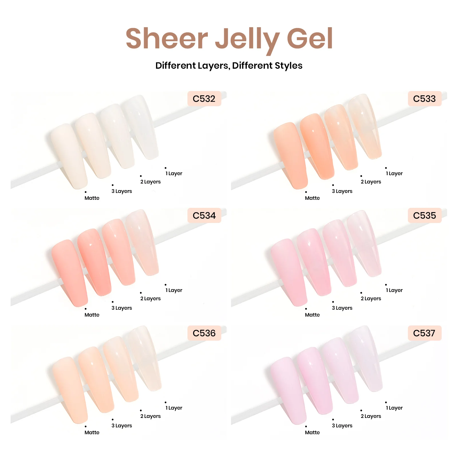 Ballet Dress | 6 Colors Gel Polish Nails Set - Image 3