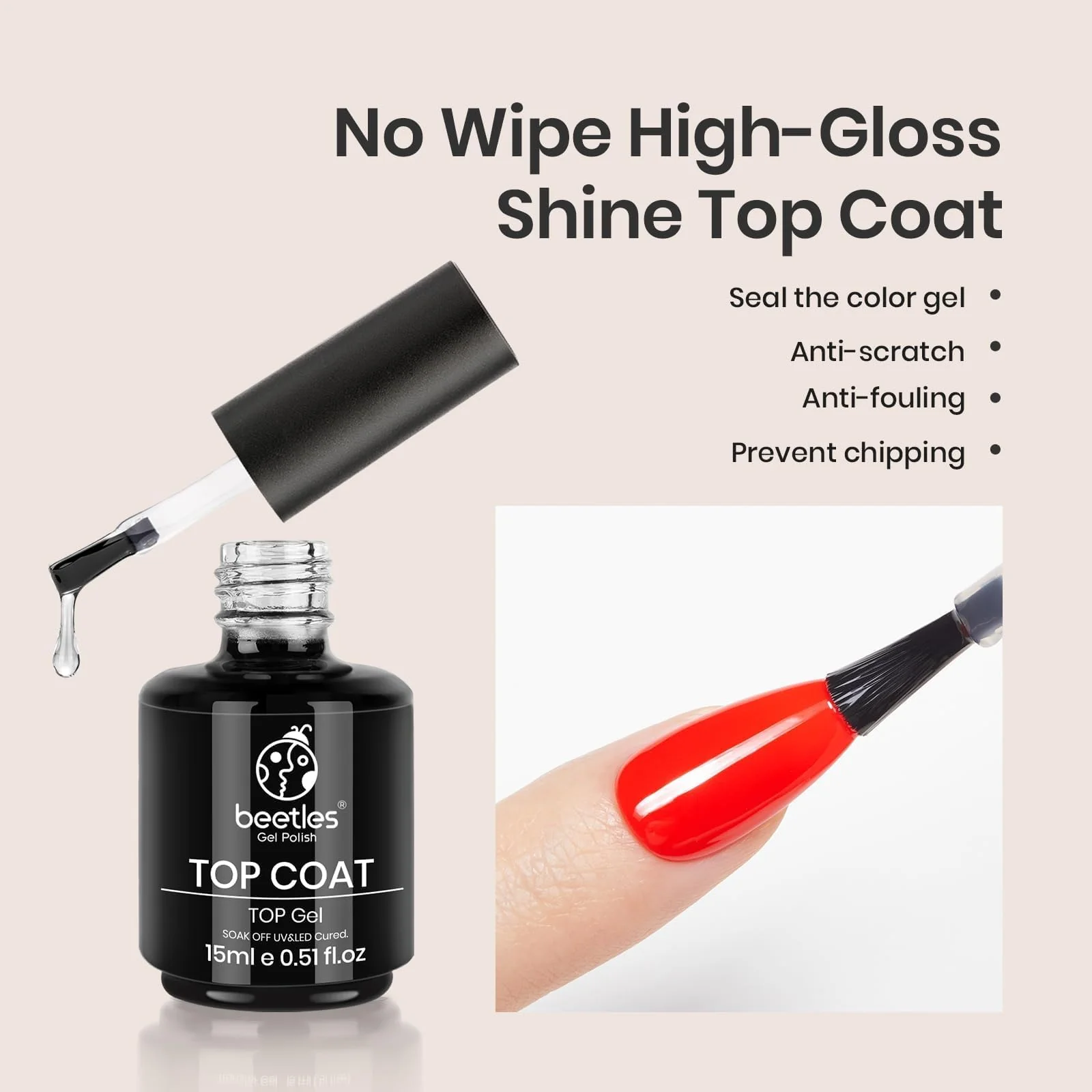 Base Top Coat Nail Glue Set-3Pcs-15ML Each - Image 3