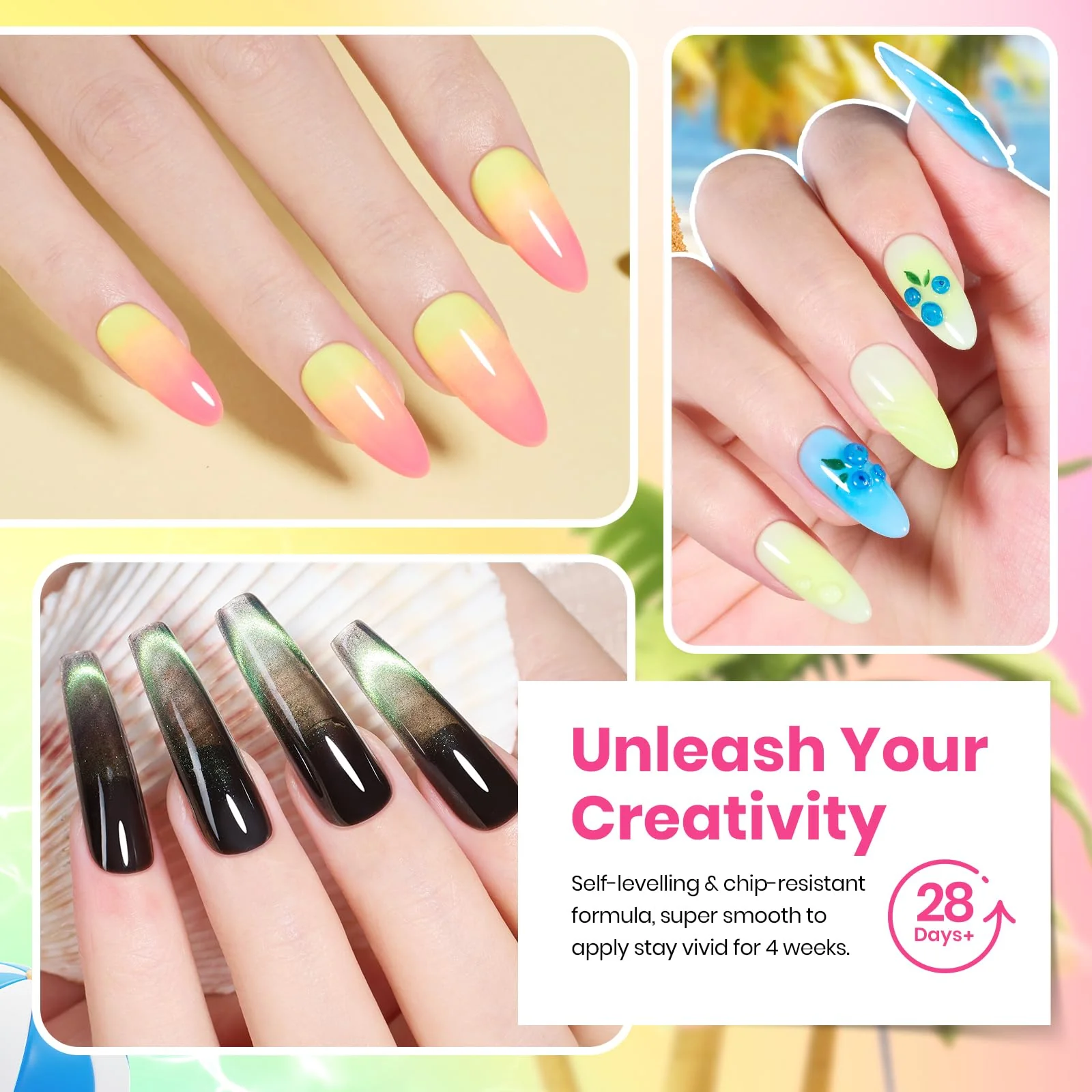 Beach Bash-20 Colors Gel Polish Nails Kit(7.5ml/Each) - Image 6