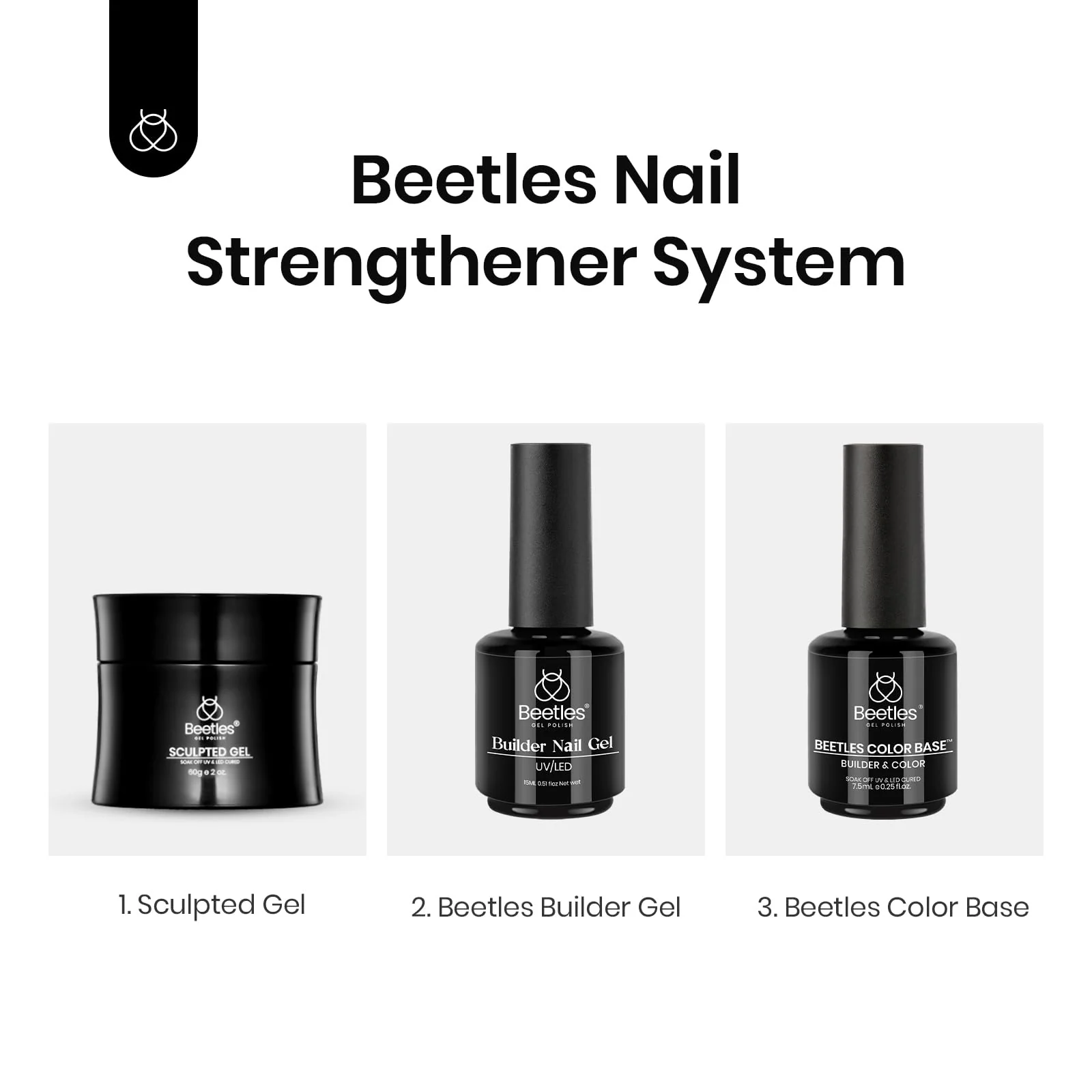 Beetles 10 in 1 Sculpture Gel Hard Gel 3 Color- each 60g - Image 5