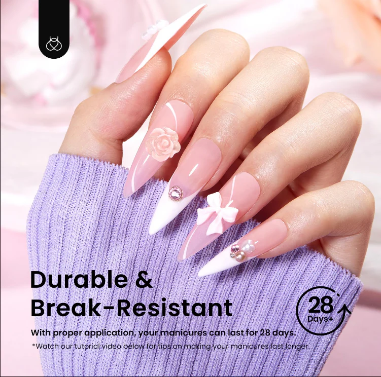 Beetles 12 Sizes Gel Nail Tips  Medium Stiletto  Gel Nail Tips 288Pcs - Image 5