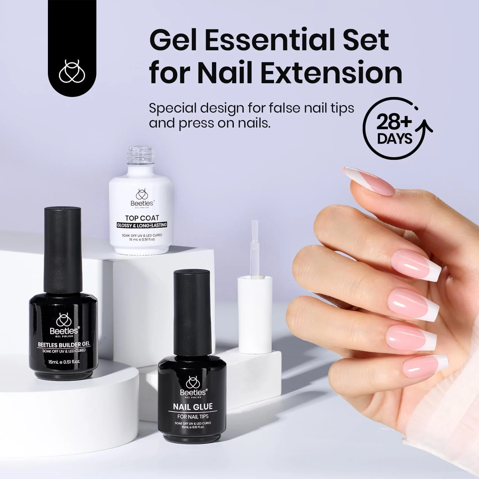 Beetles 15ml Builder Gel & Nail Glue & Top Coat - Image 2