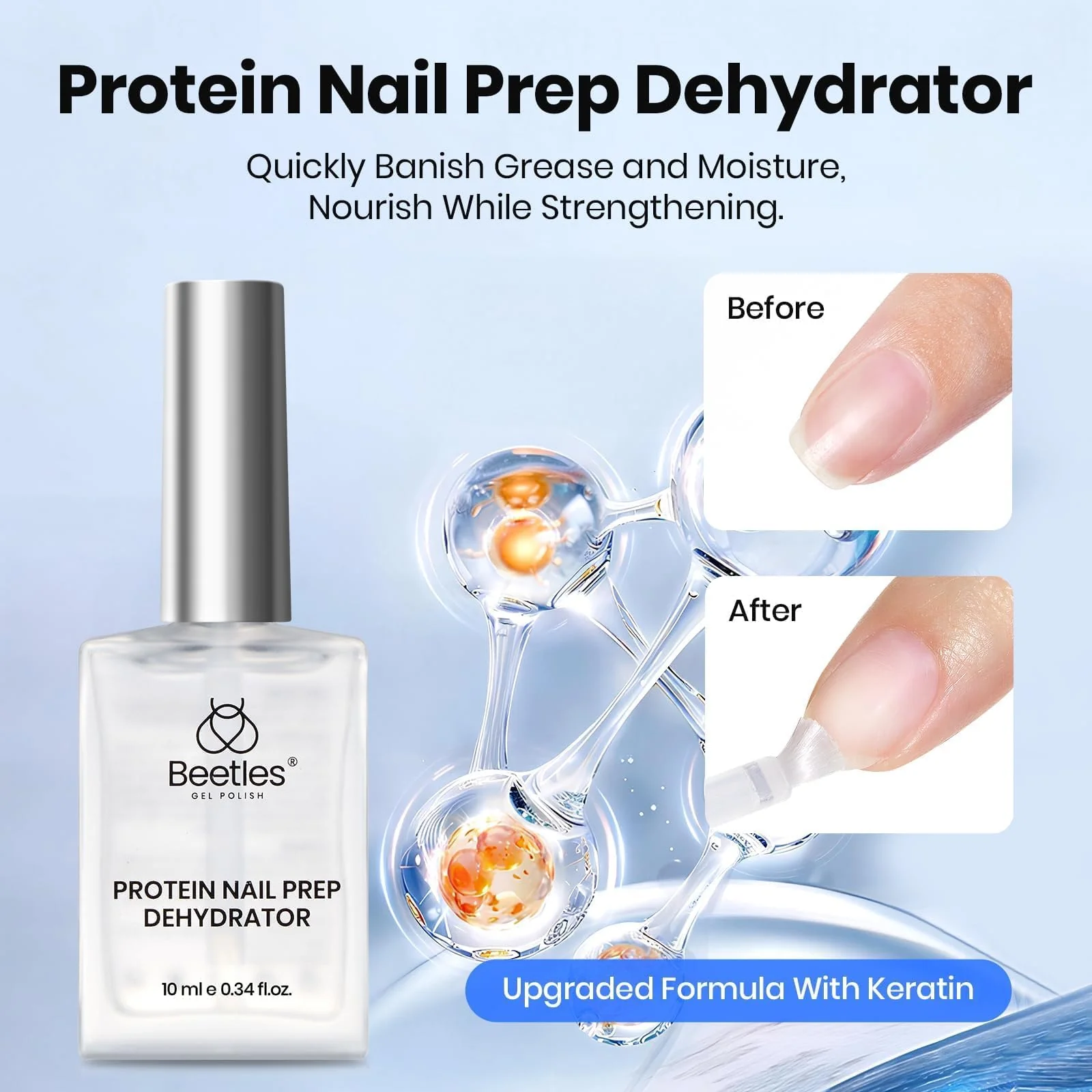 Beetles 3 Pcs Hema-Free Gel Nail Glue Nail Dehydrator and Primer Kit - Image 4