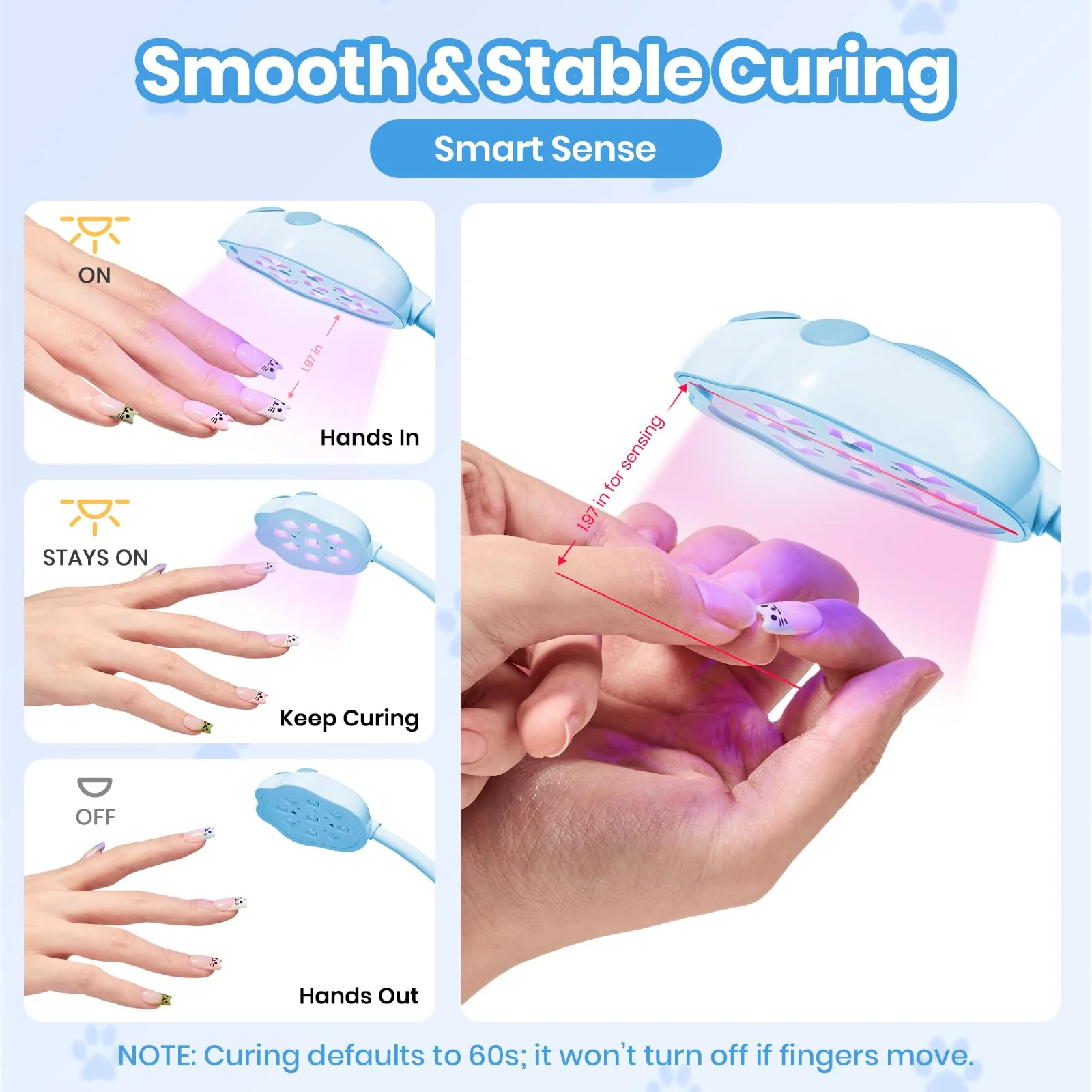 Beetles 360° Flexible Gooseneck UV Nail Lamp Blue Color - Image 4