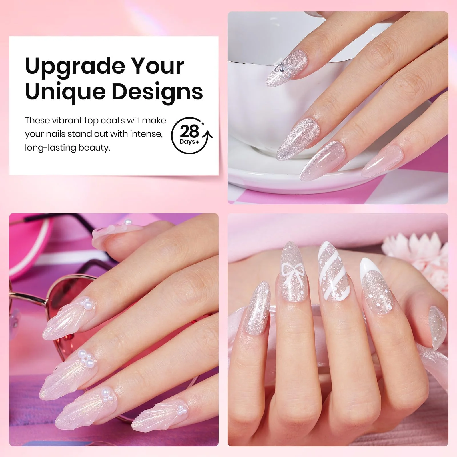 Limited Edition Box Beetles 8 Pcs No Wipe Glitter Gel Top Coat Set - Image 7
