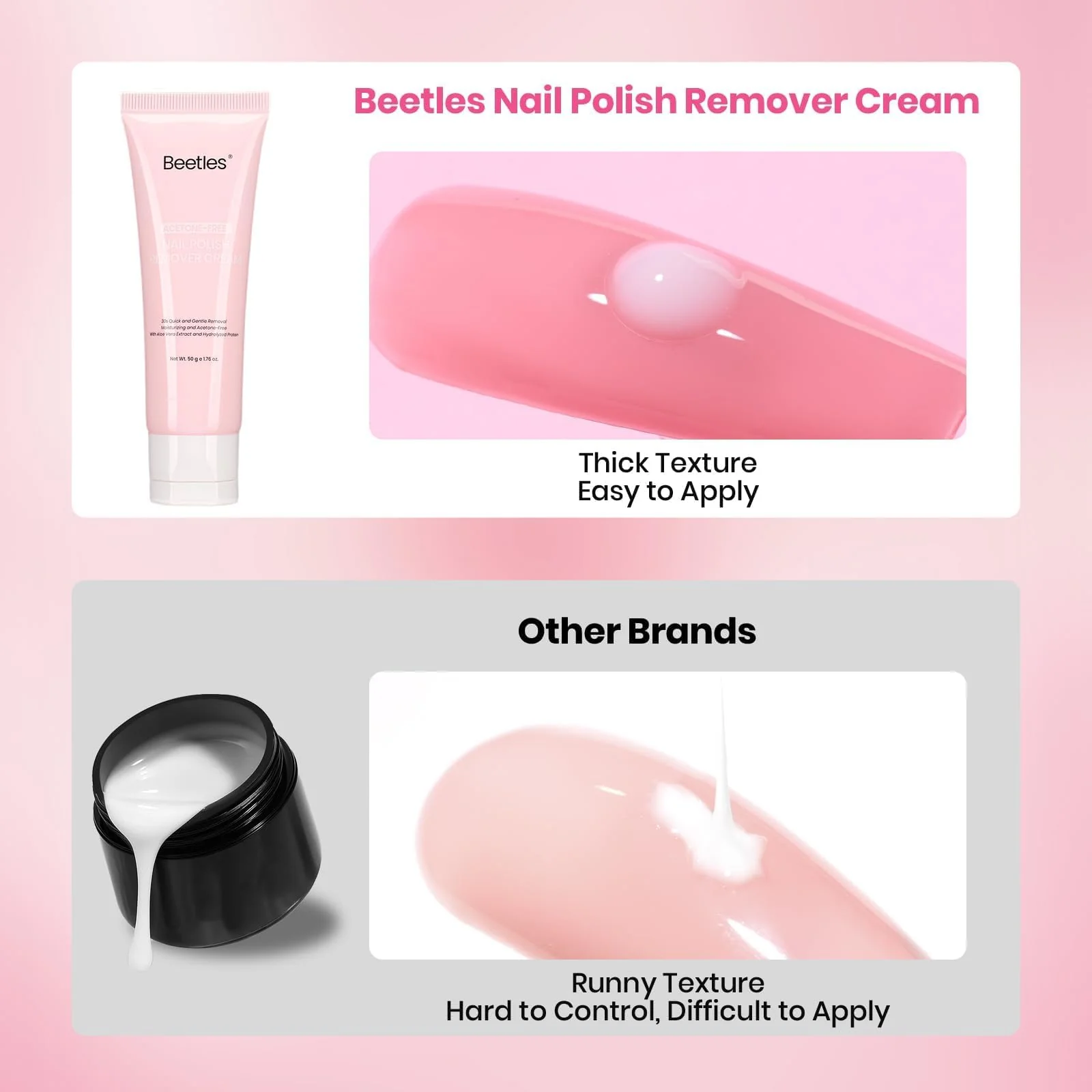 Beetles Acetone-Free Nail Polish Remover Cream 50g - Image 7