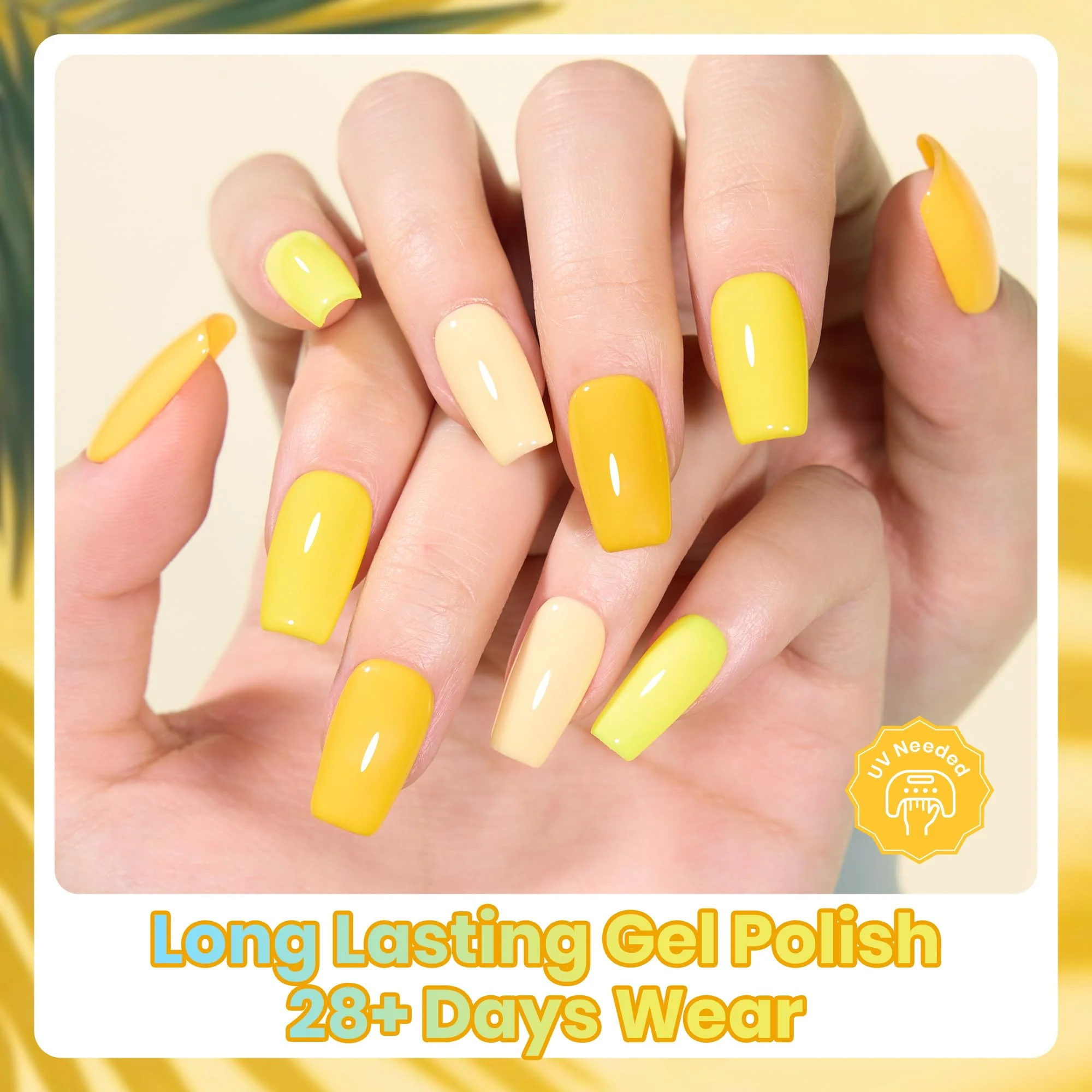 Beetles Amalfi Holiday 6 Colors Yellow Gel Nail Polish Set Summer Nails - Image 4