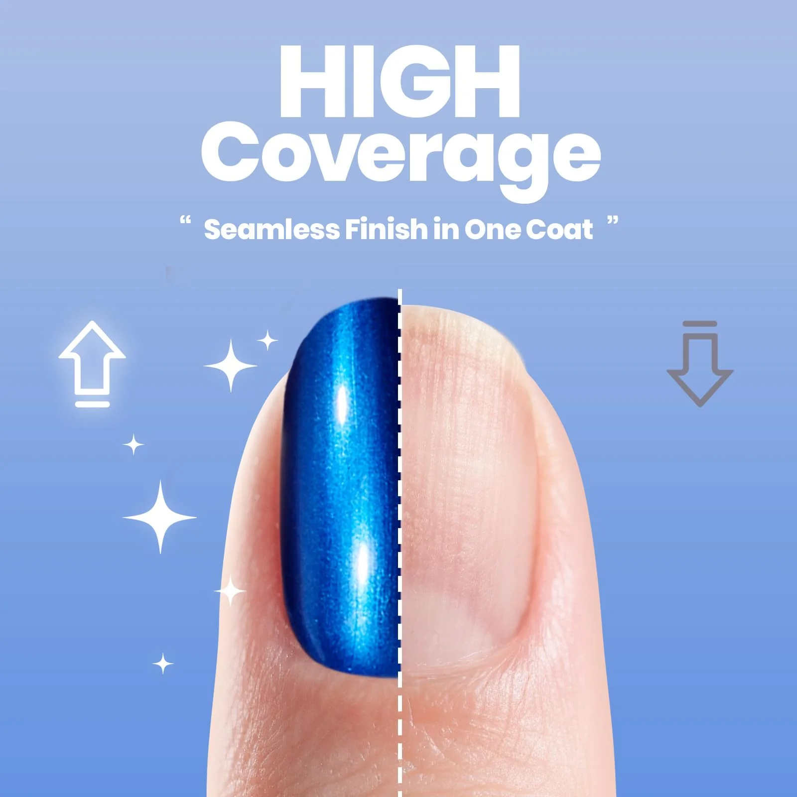Beetles Blue Mirror Nail Polish - Shine Blue 15ml Chrome Nail Polish Metallic Effect Quick-Drying Glossy Finish Easy Application - Image 3