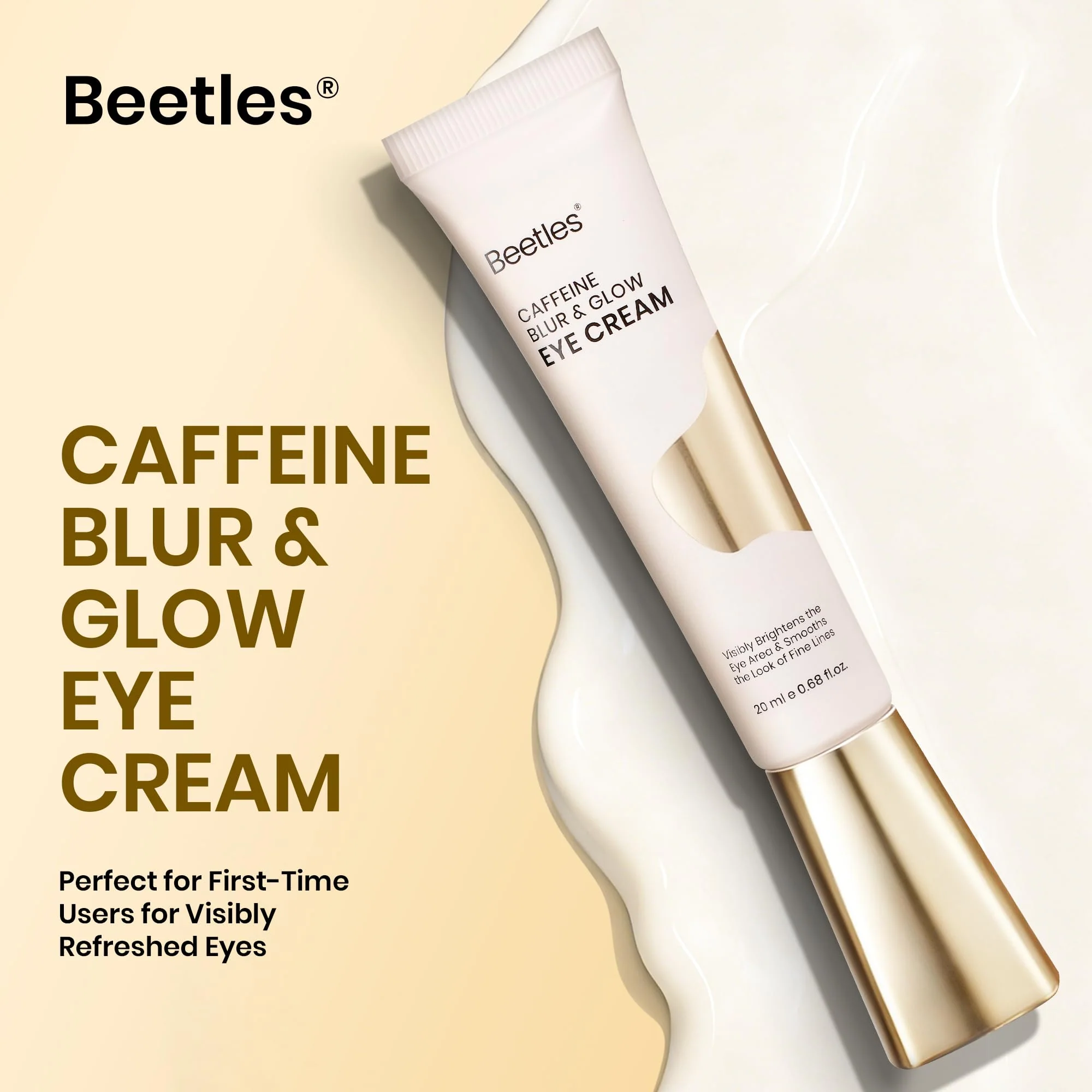 Beetles Blur & Glow Eye Cream with Caffeine & Retinol（0.68 fl oz (20 ml) - Image 2