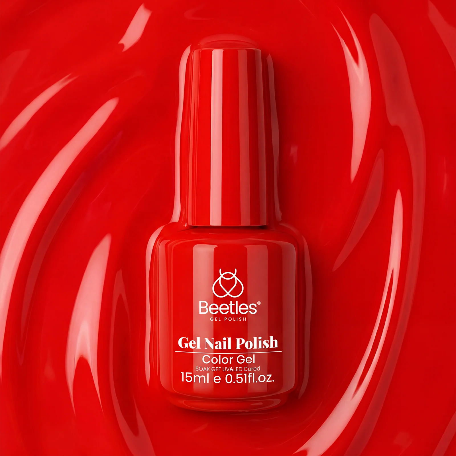 Beetles Bright Red Gel Nail Polish |15ml