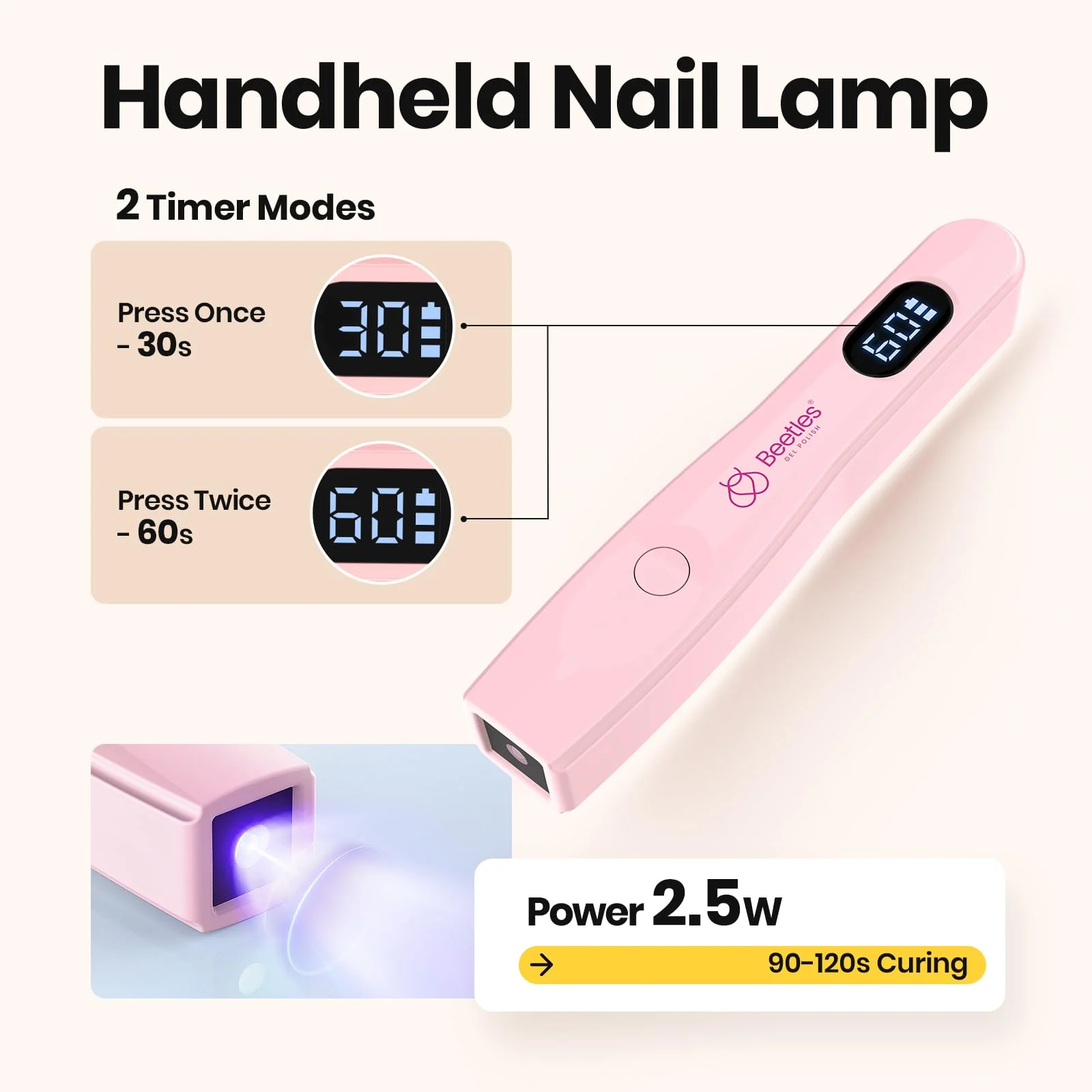 Beetles Builder Gel Nails Kit HEMA Free & Handheld Nail Lamp - Image 5