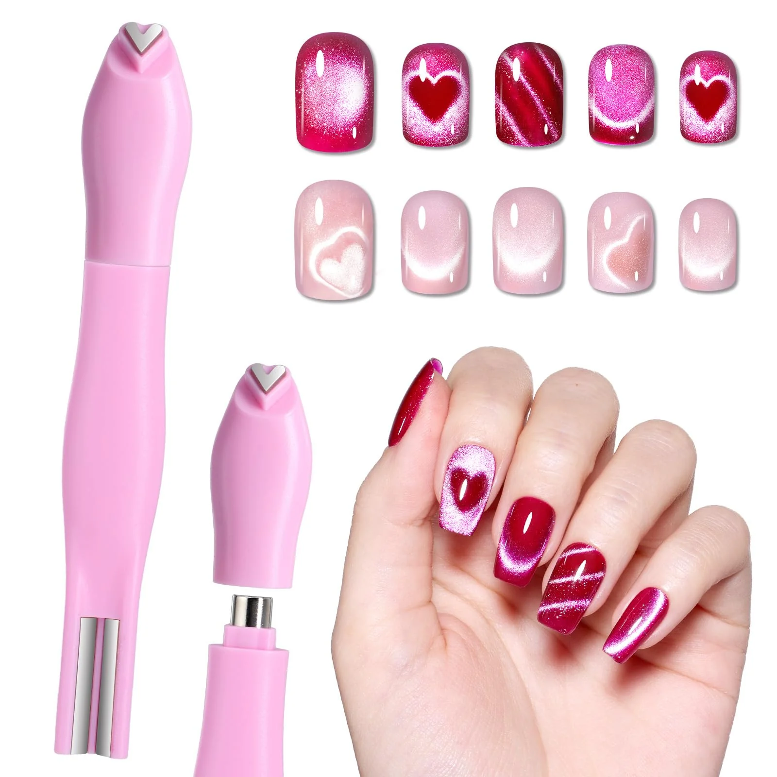 Beetles Cat Eye Magnet for Nails - 3 in 1 Nail Magnet for Cat Eye Gel Nail Polish