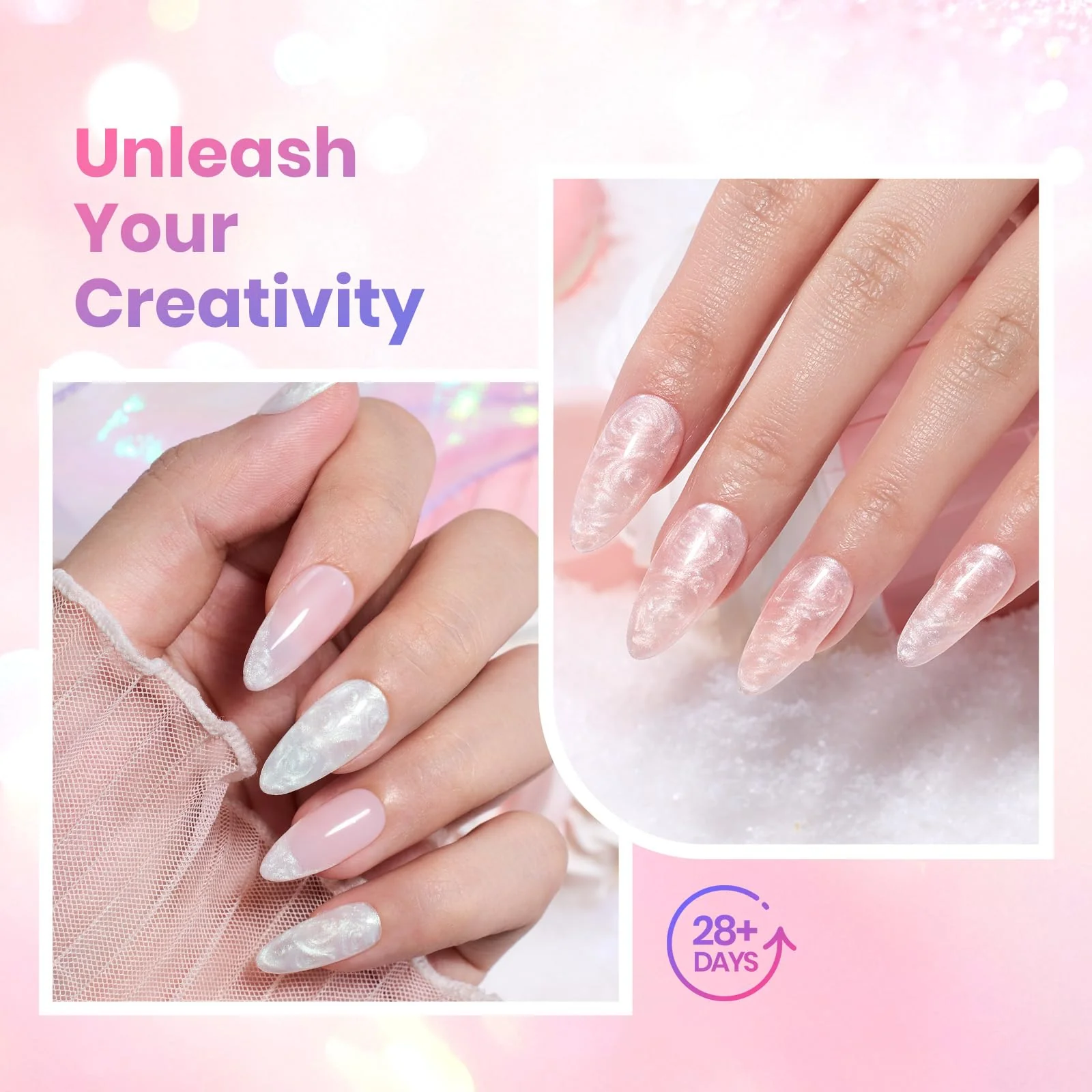 Beetles Creamy Twist 6 Colors Summer Nails Glazed Glow Finish Gel Nail Polish Set - Image 5