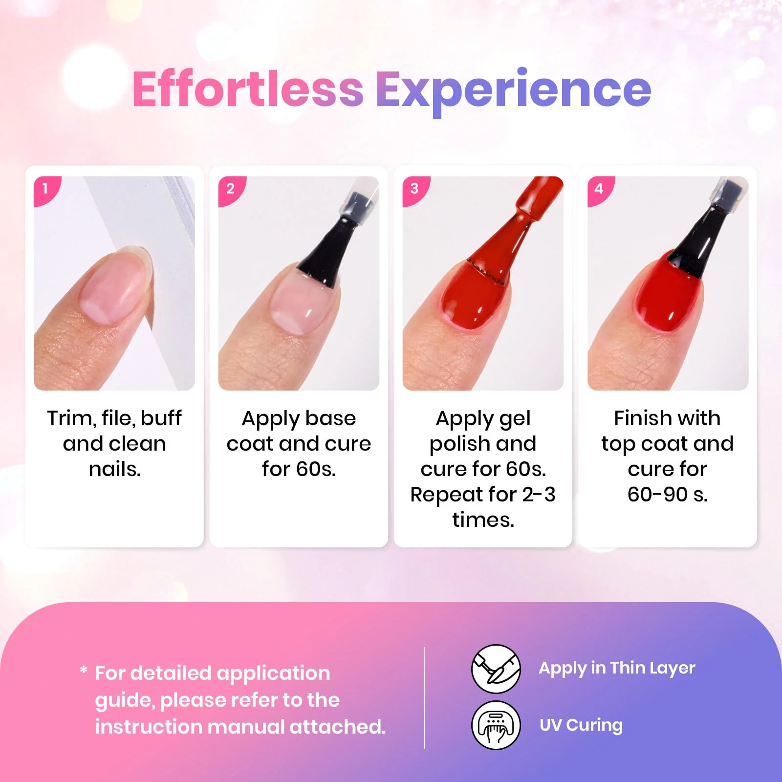 Beetles Creamy Twist 6 Colors Summer Nails Glazed Glow Finish Gel Nail Polish Set - Image 7