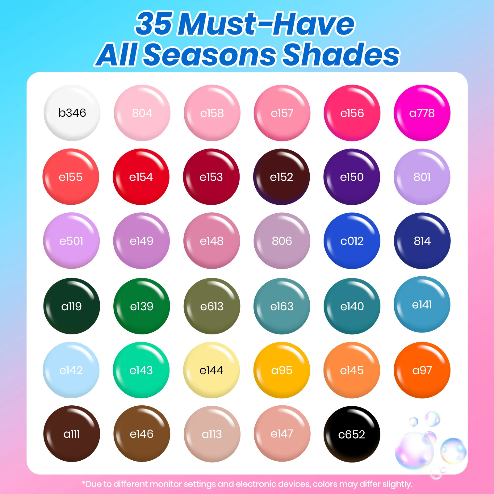 Beetles Gel Nail Starter Kit Creative Flow TPO & HEMA Free 35 Colors All Seasons Shades Summer Nails All-in-One Mani Kit - Image 3