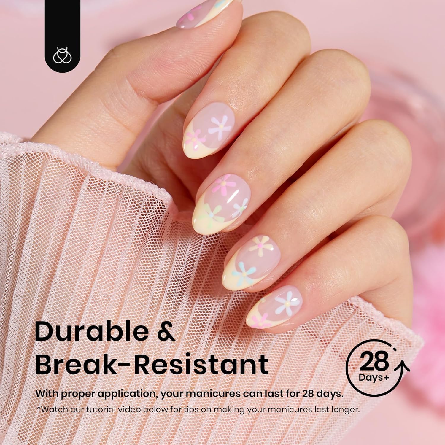 Beetles Etch-X Extra Short Almond Nail Tips - 288 Pcs Pre-Shaped Clear Full Cover (12 Sizes) - Image 6