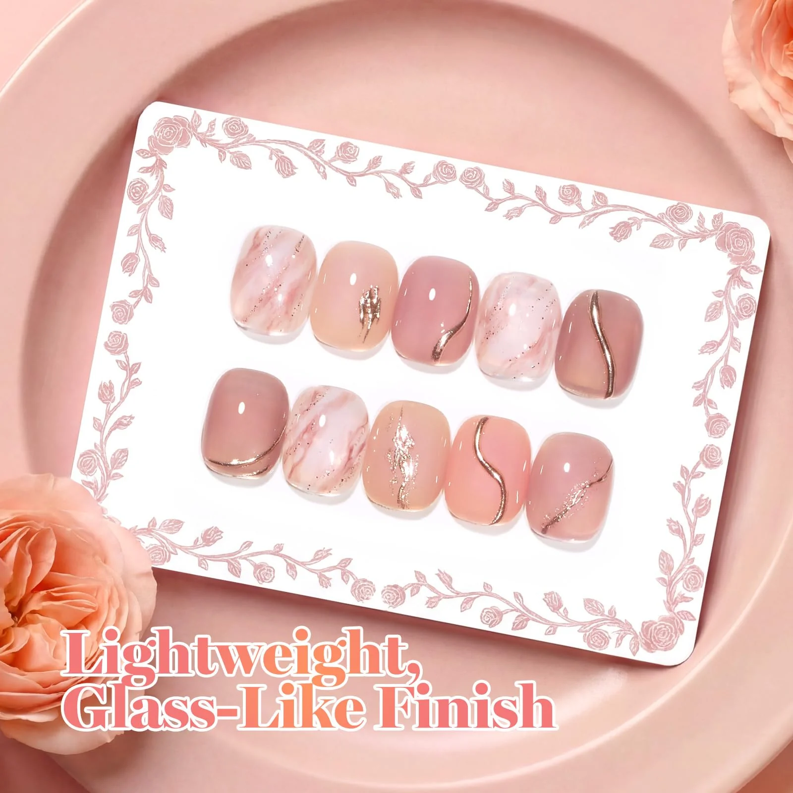 Beetles Gel Nail Polish Earthy Rose  6 Colors 15ML Nude Pink Brown Neutral Jelly Summer Nails Gel Polish Kit - Image 6