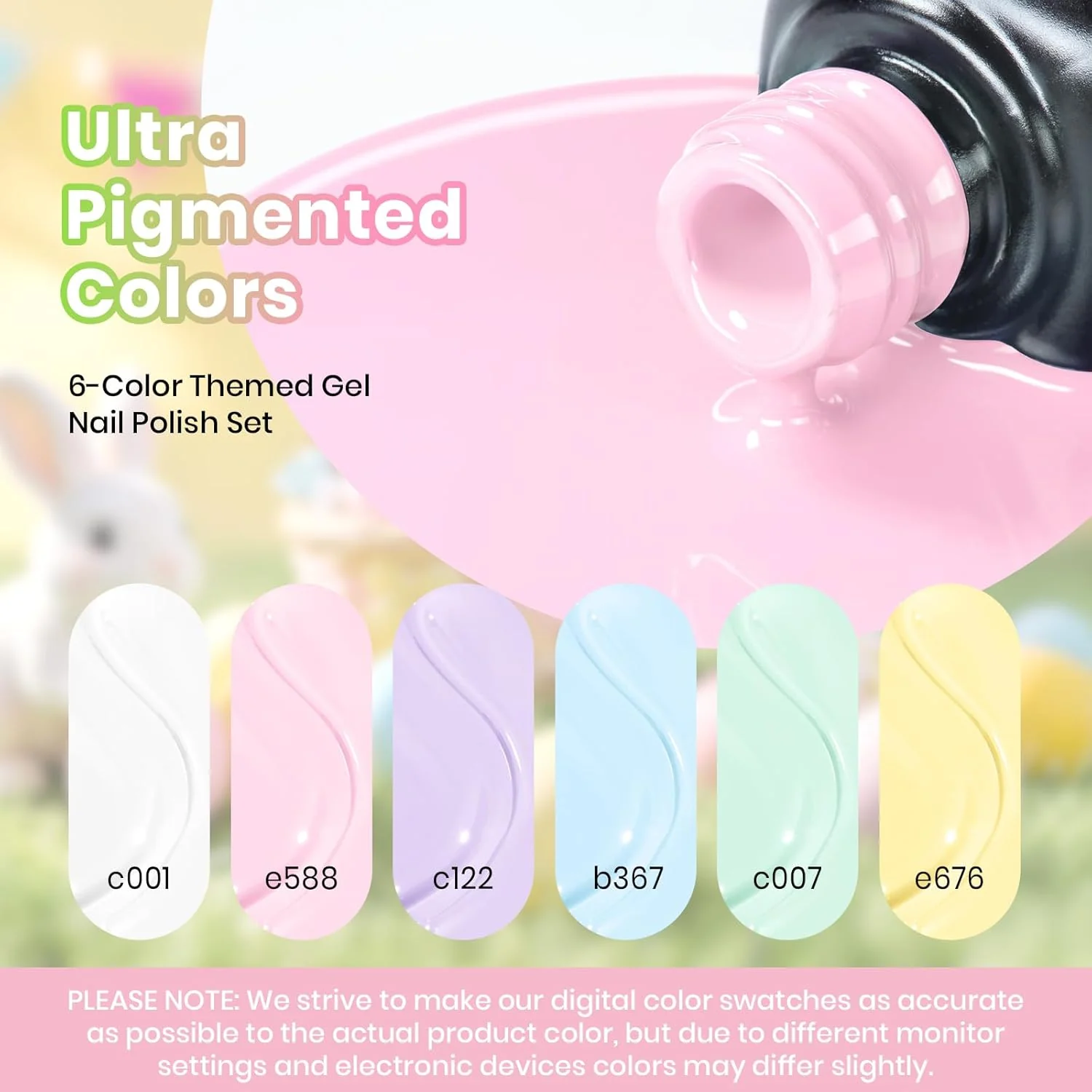 Easter Pastel Polka Dot - Beetles Summer Nails 6 Colors Gel Polish Set Candy Color - Image 2