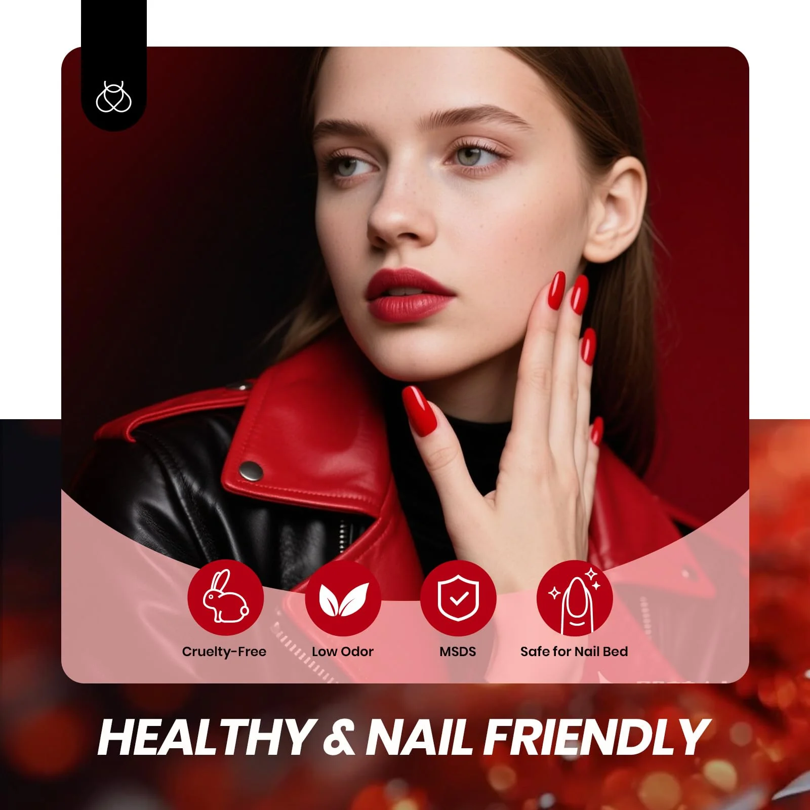 Beetles Gel Polish Luminous Ruby -  Nails 6 Colors Sheer Red Shimmer Burgundy Jelly Gel Nail Polish Set - Image 5
