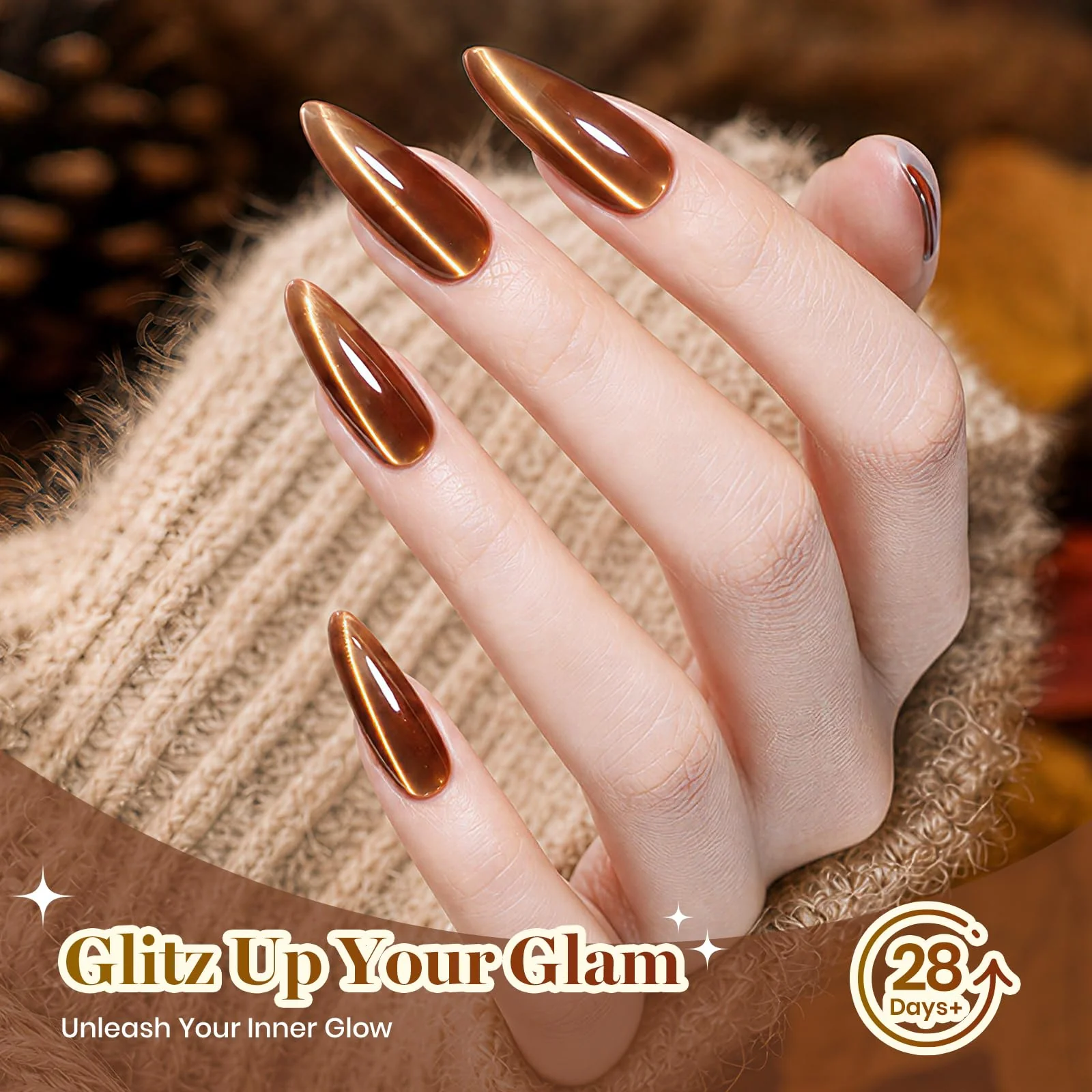 Beetles Gilded Street Fall Cat Eye  6 Colors Gel Nail Polish Set 3D Shimmer Effect Fall Nails - Image 6