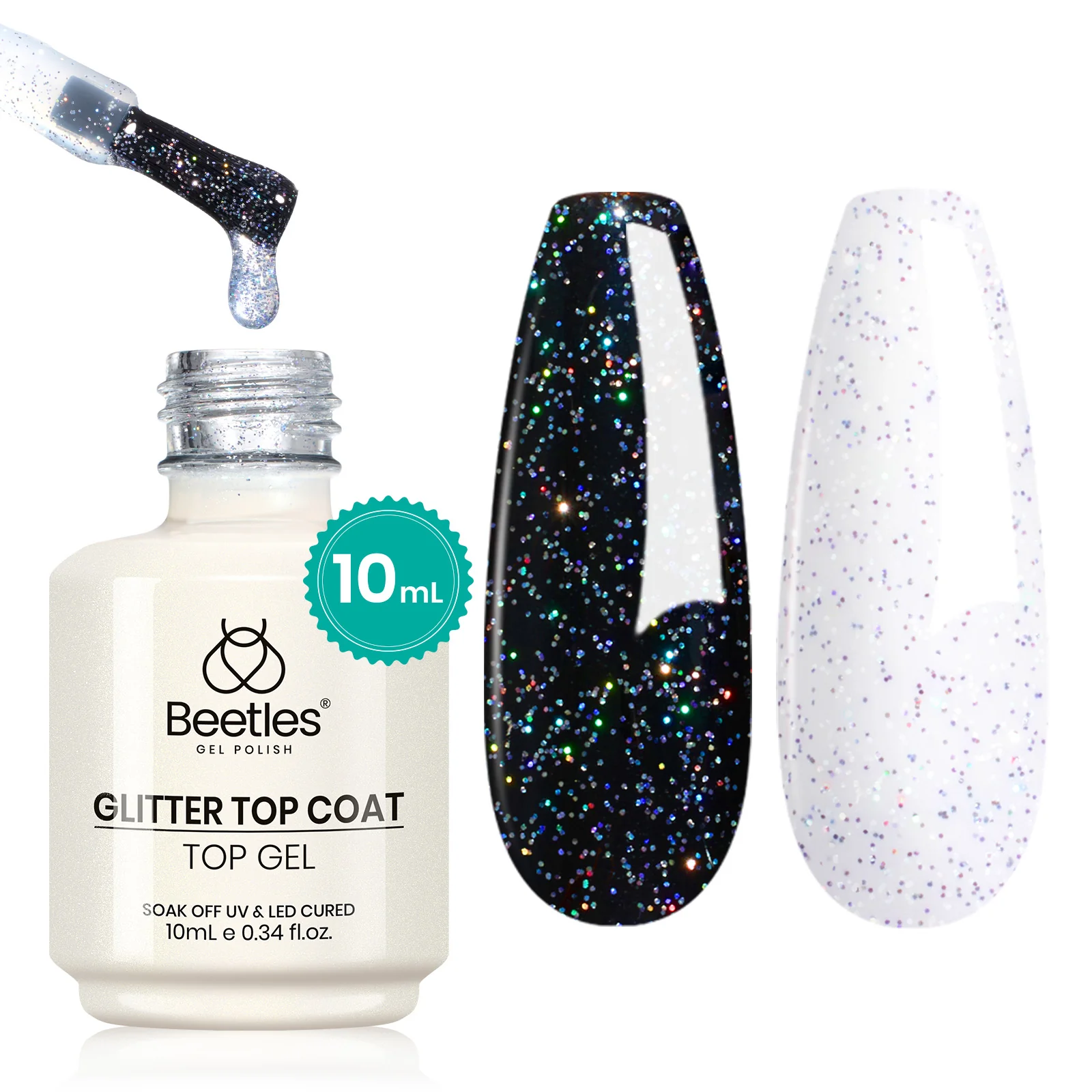 Beetles Glitter Nails Top Coat| 10ML - Image 8