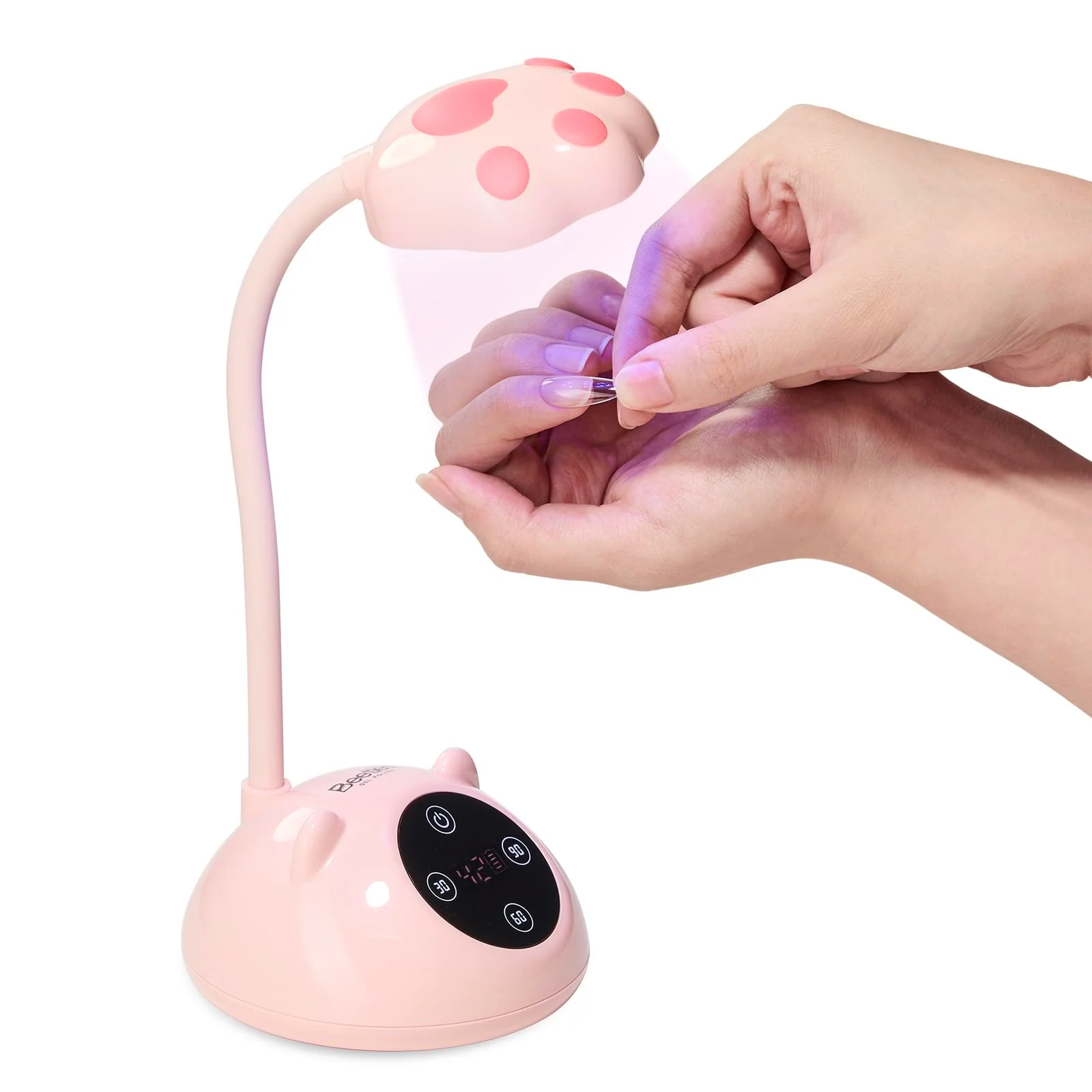 Beetles 360° Flexible Gooseneck UV Nail Lamp Pink Color