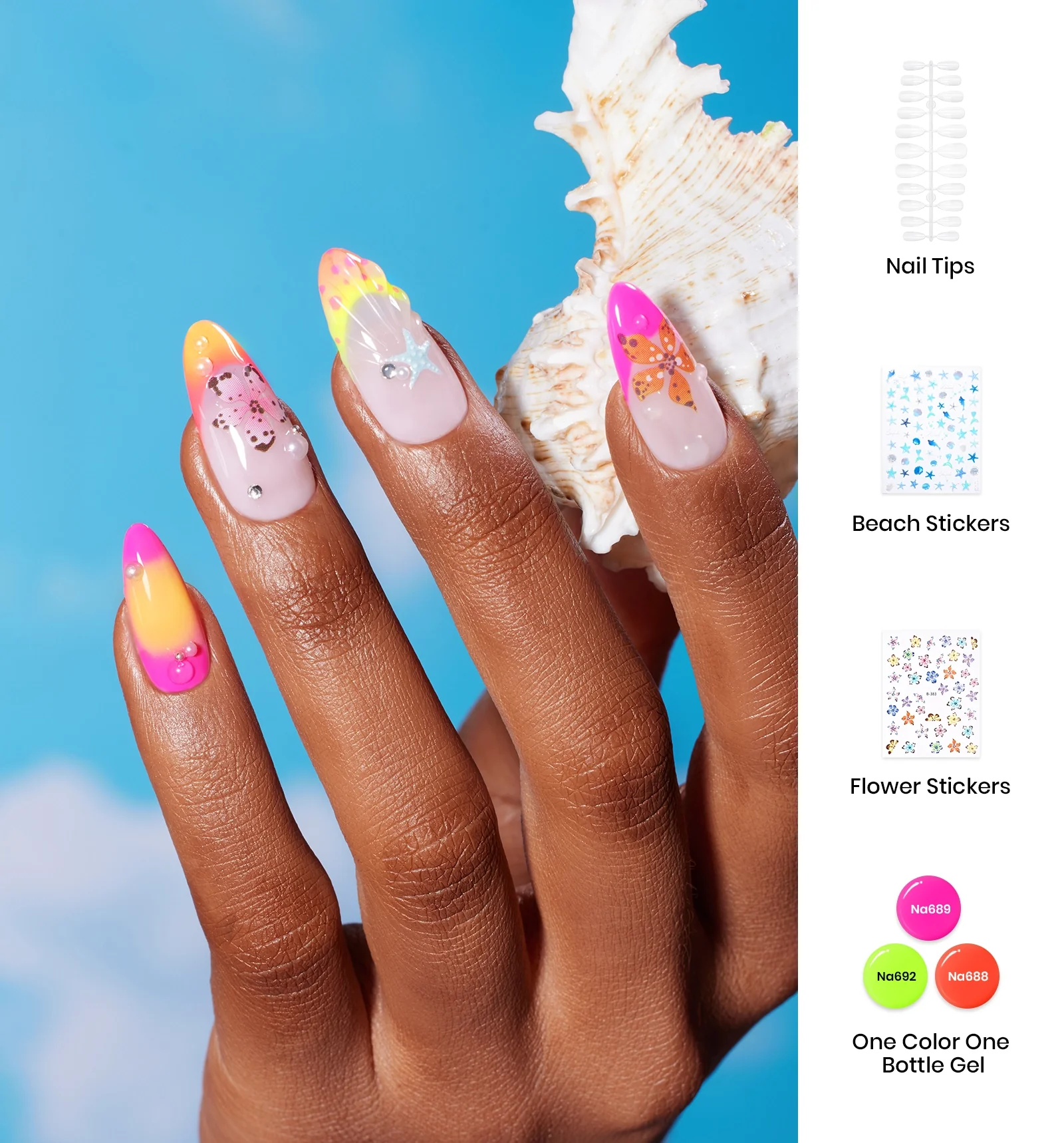Gift Box Gel Nail Polish Set Summer Neon Pretty Box DIY Gift Basket for All Season - Image 5