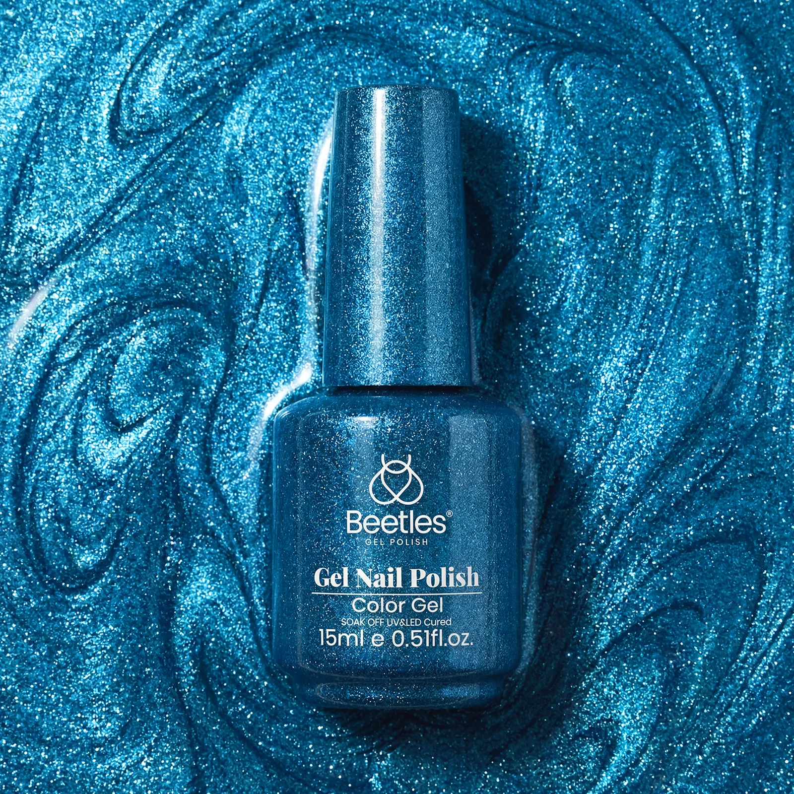 Beetles Interstellar Mirage Blue Purple Cat Eye Gel Nail Polish 15ML 9D Chameleon Blue Glitter