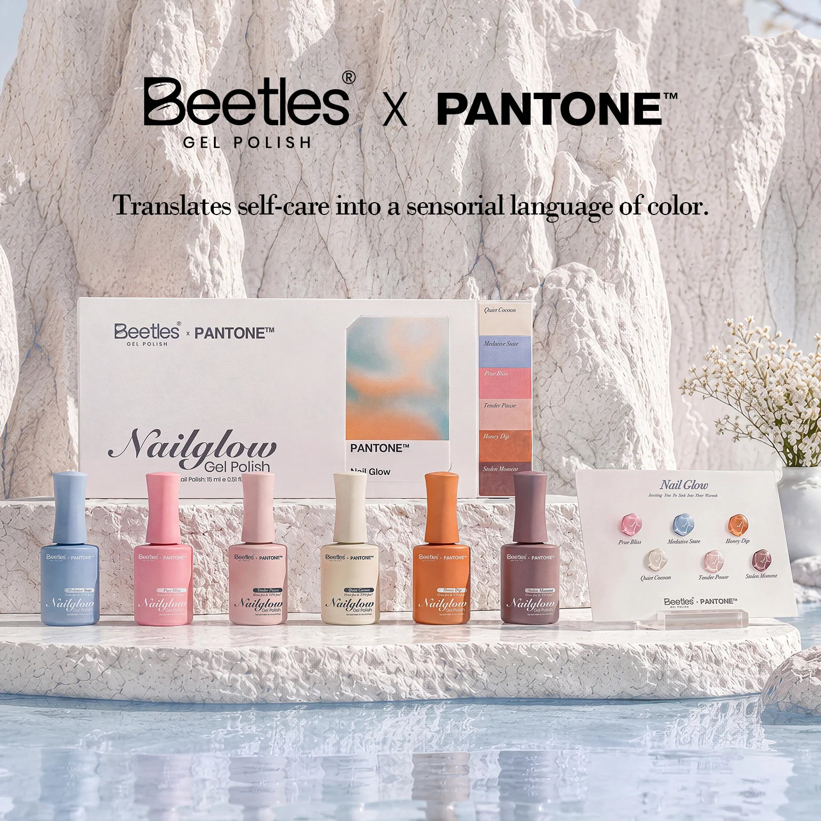 Beetles Nail Glow HEMA Free TPO Free 6 Colors Gel Polish Set 15ml - Image 3