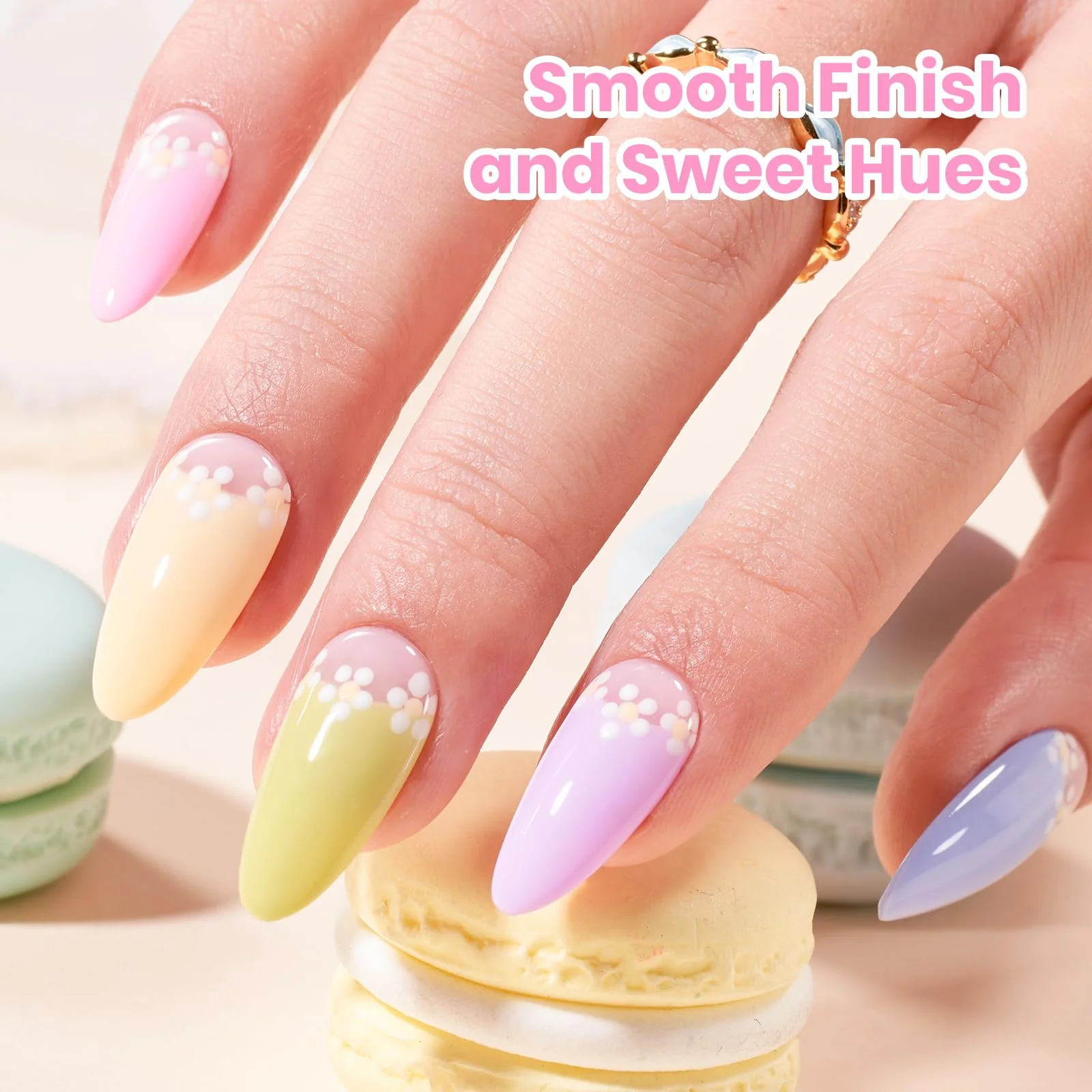 Beetles Pastel Gel Polish Set Macaron Collection - 6 Colors 15ML Pastel Gel Polish Nails - Image 6