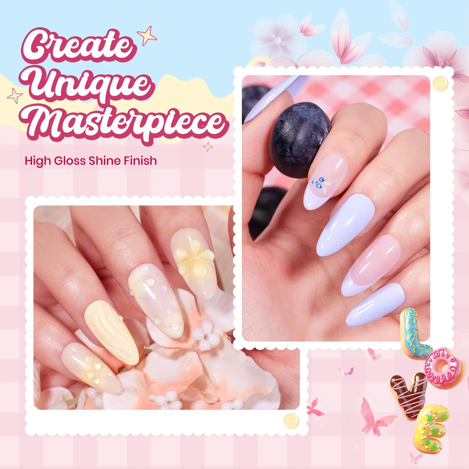 Beetles Pastel Gel Polish Set Taste Of Summer HEMA-FREE 6 Easter Colors Nails - Image 5