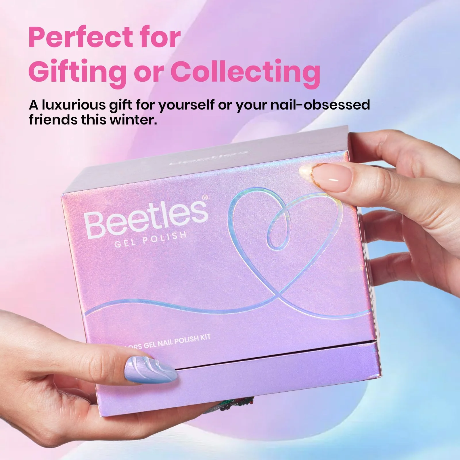 Beetles Pearl Gel Polish Set Ocean Nails Whisper Collection - 15ml Shimmer White Pink Purple Mermaid Nail - Image 6