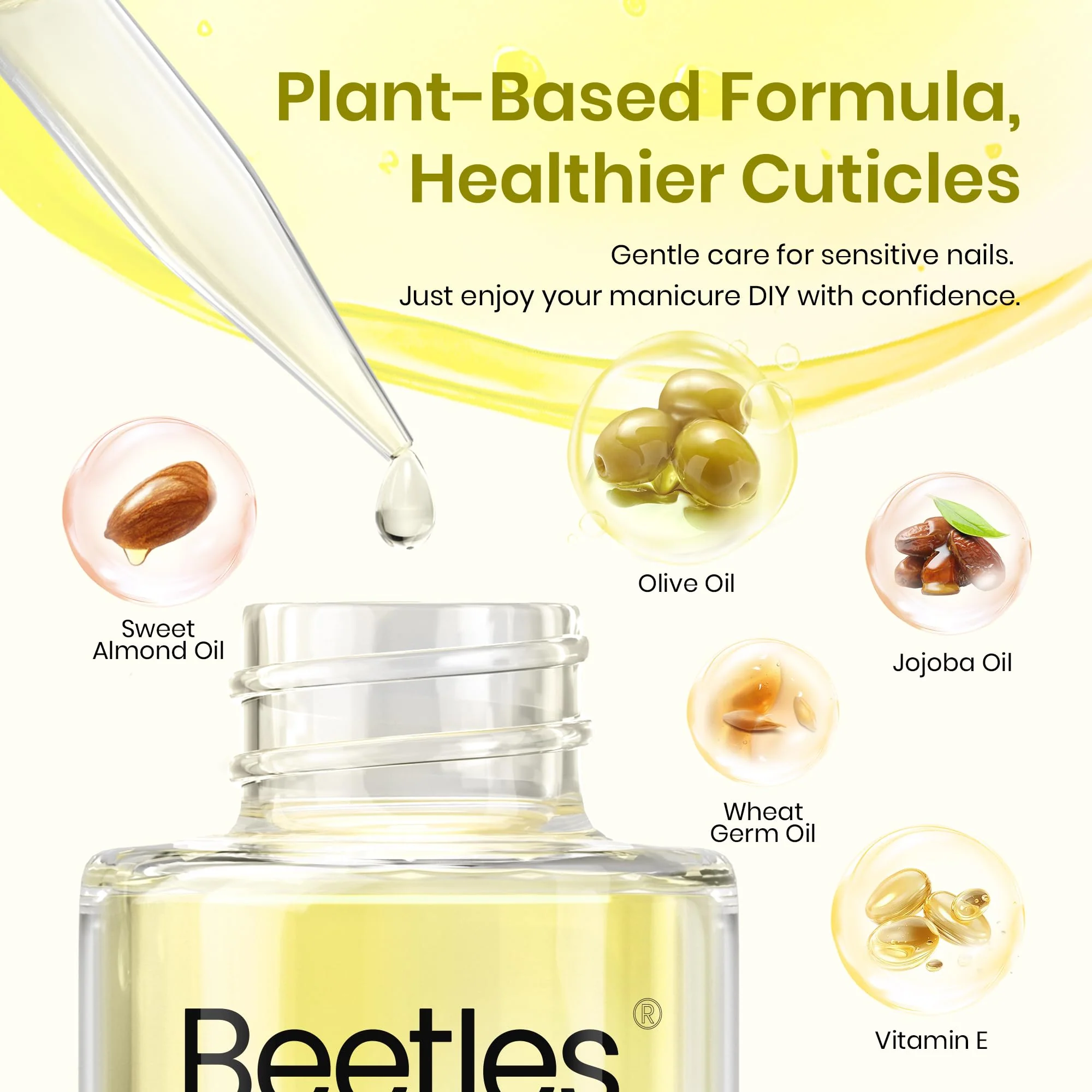 Beetles Plant-Based Formula Healthier Cuticles Cuticle Oil For Nails 20ml Nail Care - Image 3