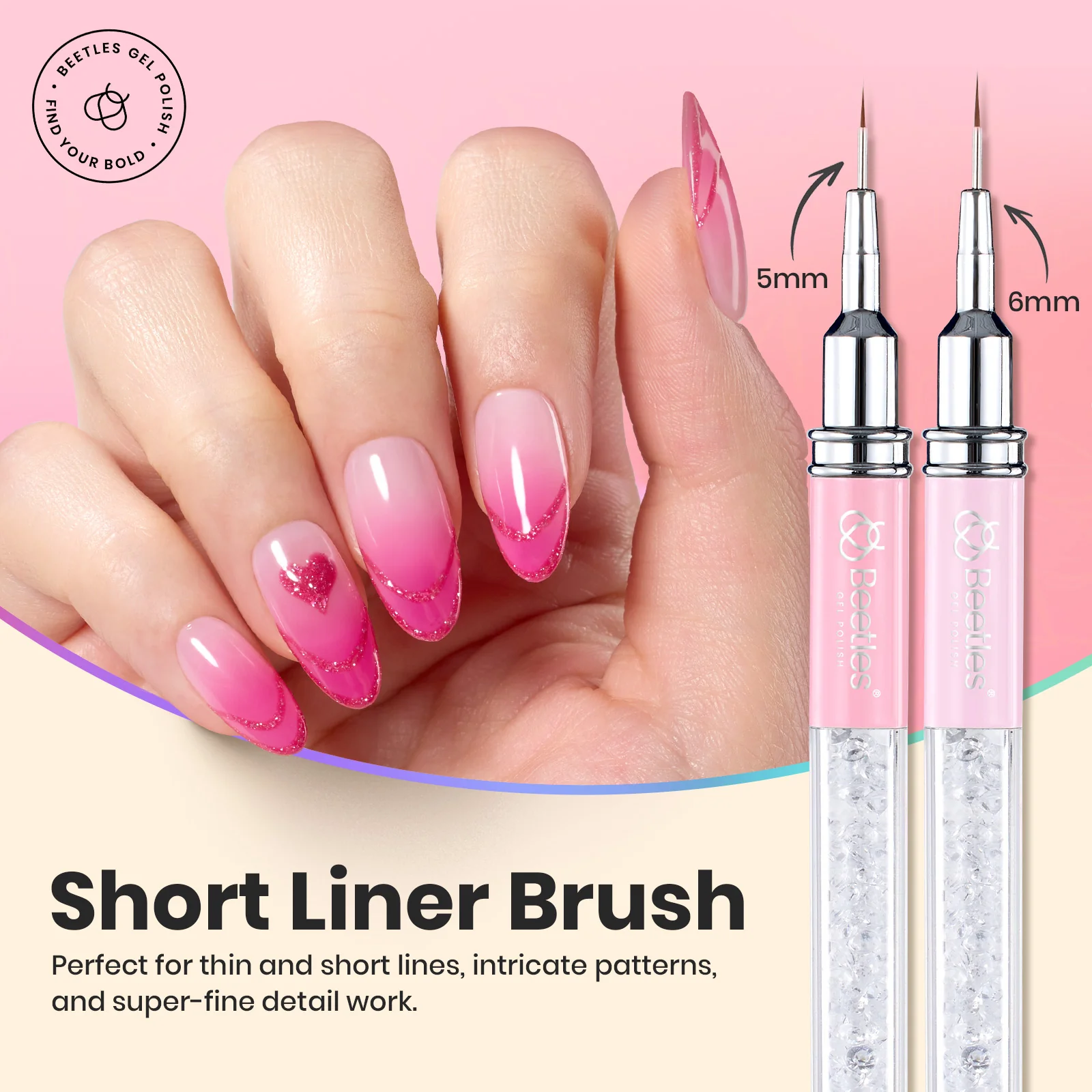 Beetles Pro 5 Pcs Upgraded Liner Brush Set - Image 3