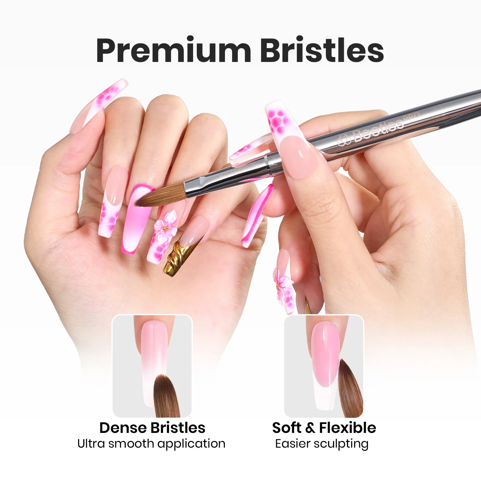 Beetles Pro Acrylic Nail Brush 21mm - Image 4