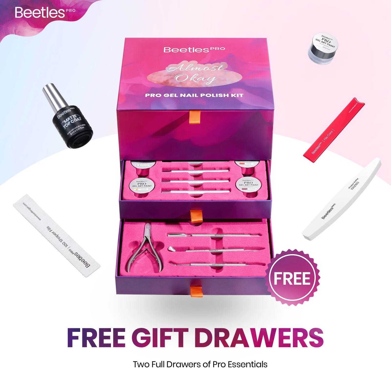 Beetles Pro Almost Okay HEMA Free TPO Free 18 Colors Gel Nail Polish Set 15ml - Image 3