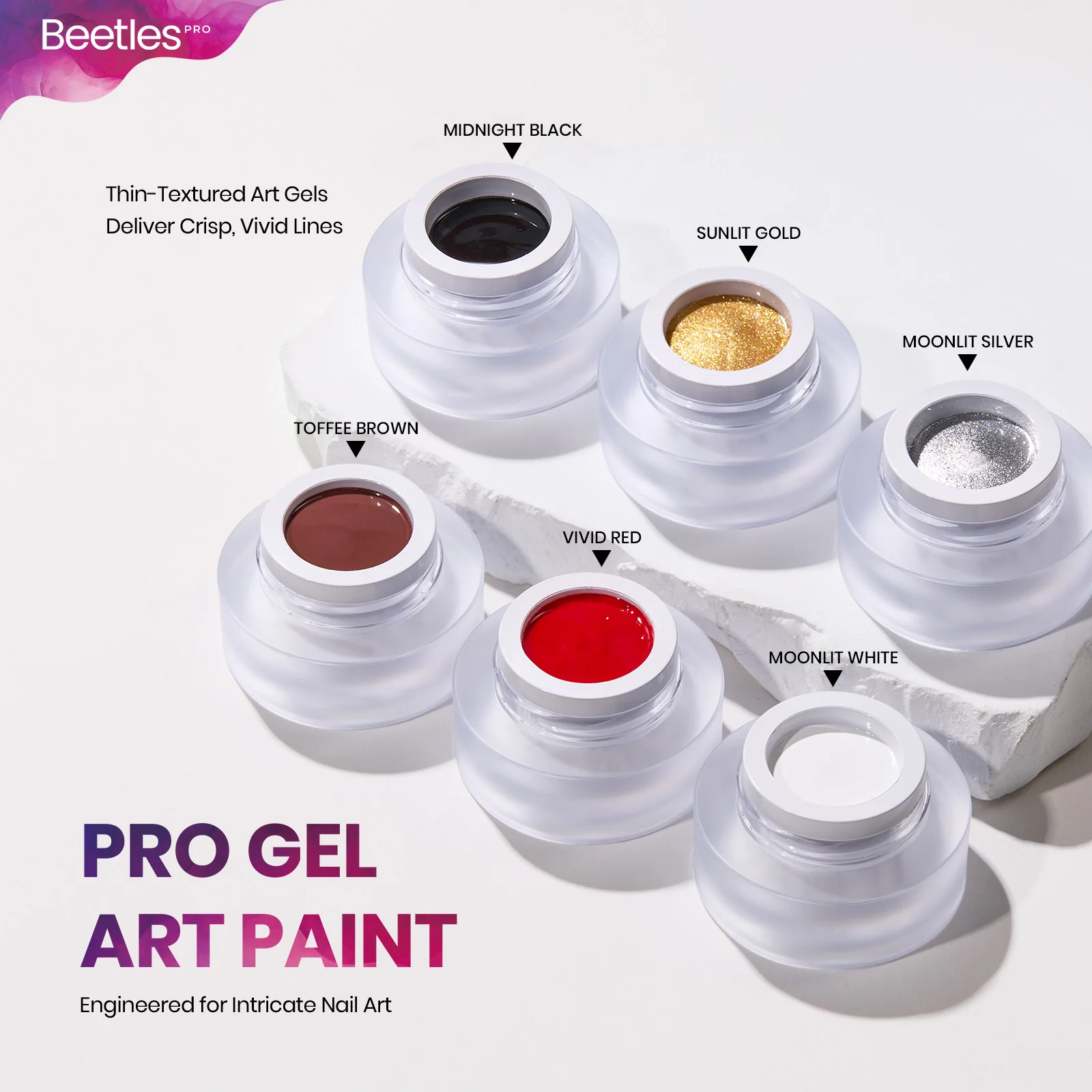Beetles Pro Almost Okay HEMA Free TPO Free 18 Colors Gel Nail Polish Set 15ml - Image 7