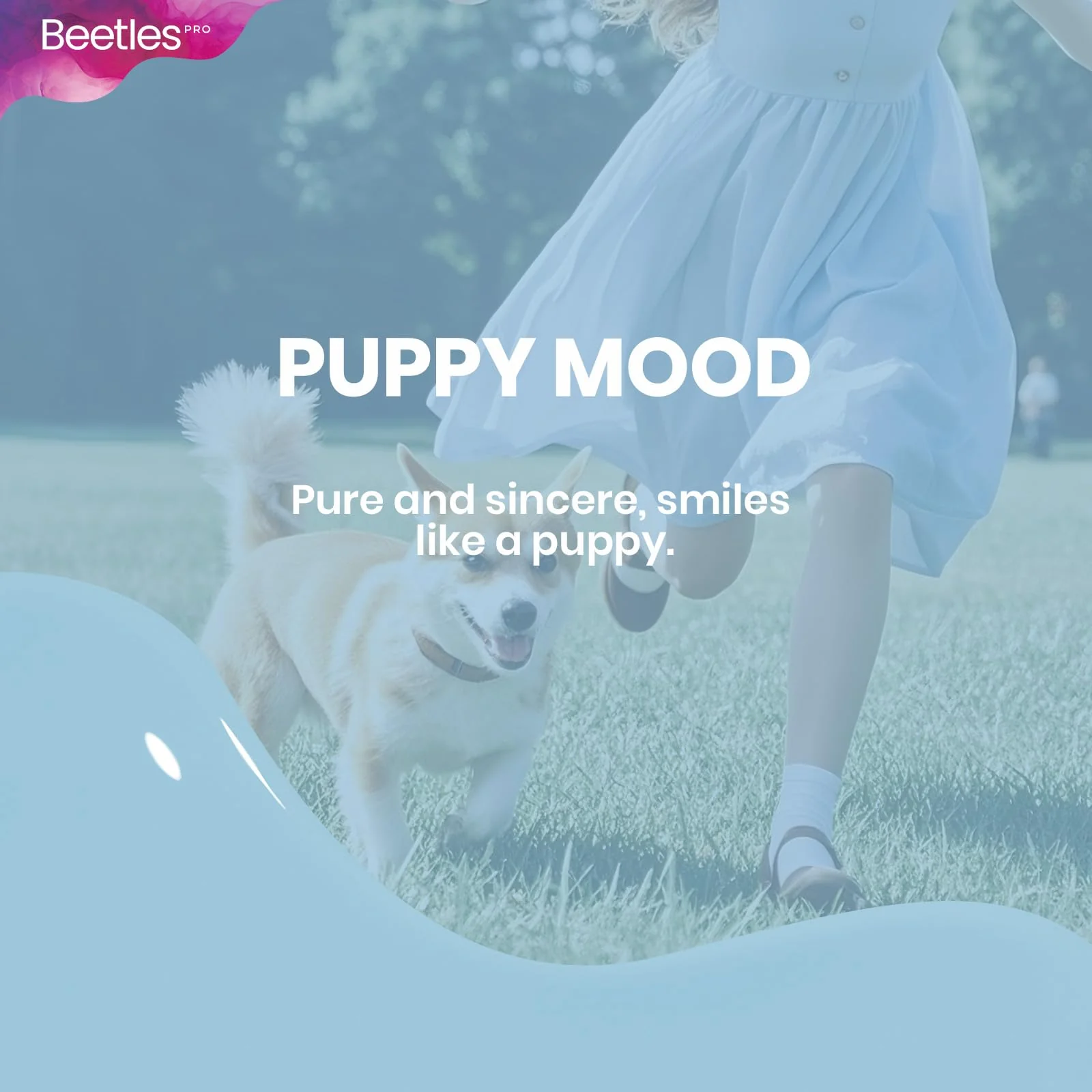 Beetles Pro Blue Gel Polish - Spring Nails Puppy Mood Pastel Light Blue Color 20ML Gel Polish - Image 8