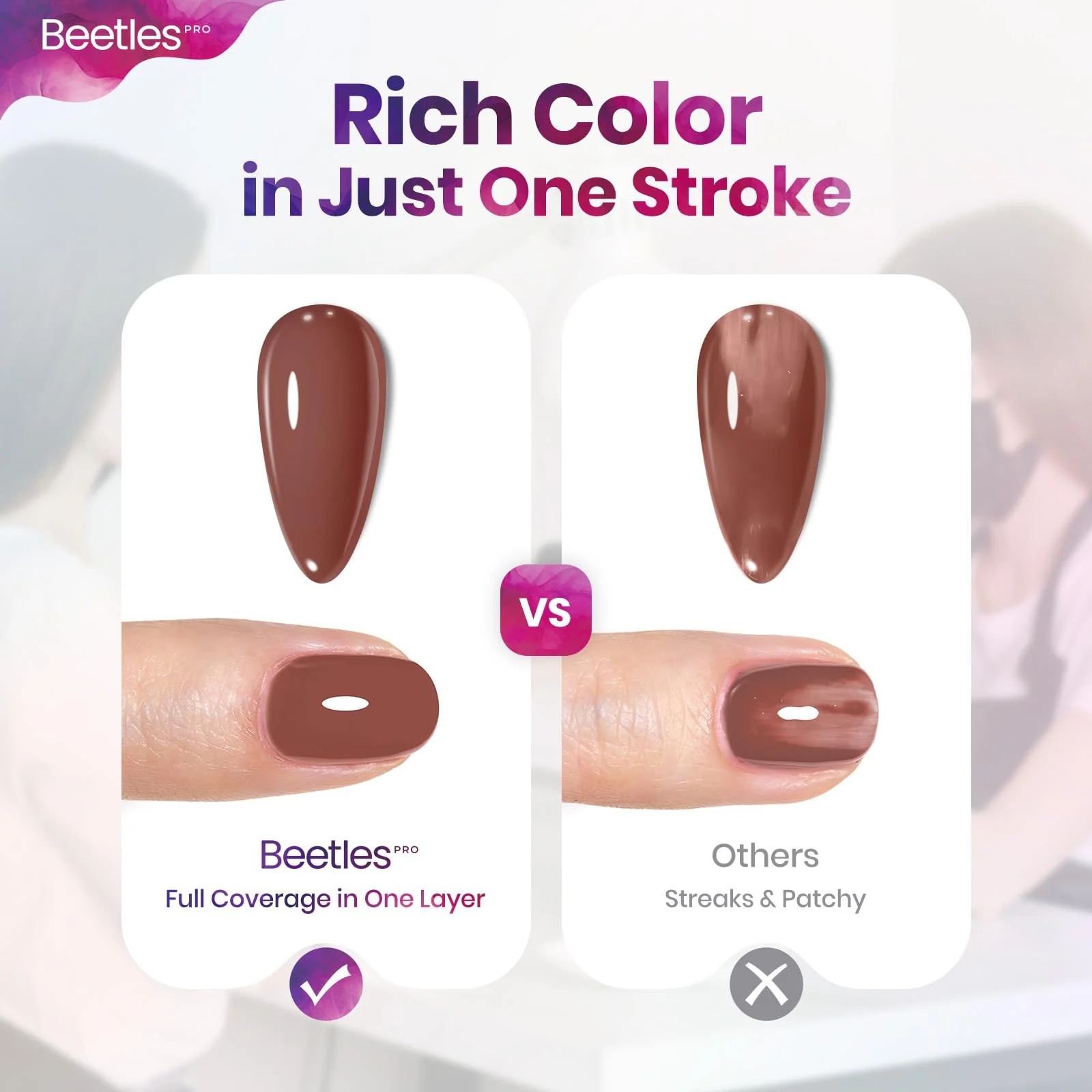 Beetles Pro Dark Brown Gel Nail Polish - Off The Grid Cobalt Blue 20ML Color Gel Polish - Image 5
