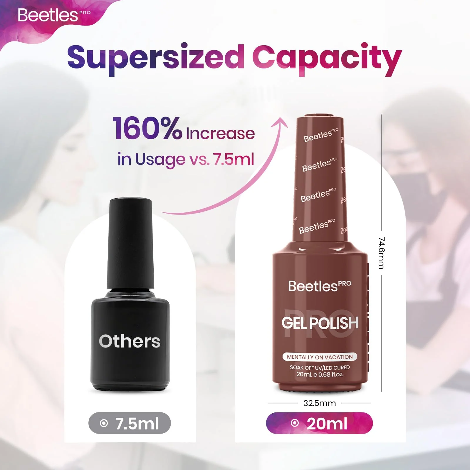 Beetles Pro Dark Brown Gel Nail Polish - Off The Grid Cobalt Blue 20ML Color Gel Polish - Image 7