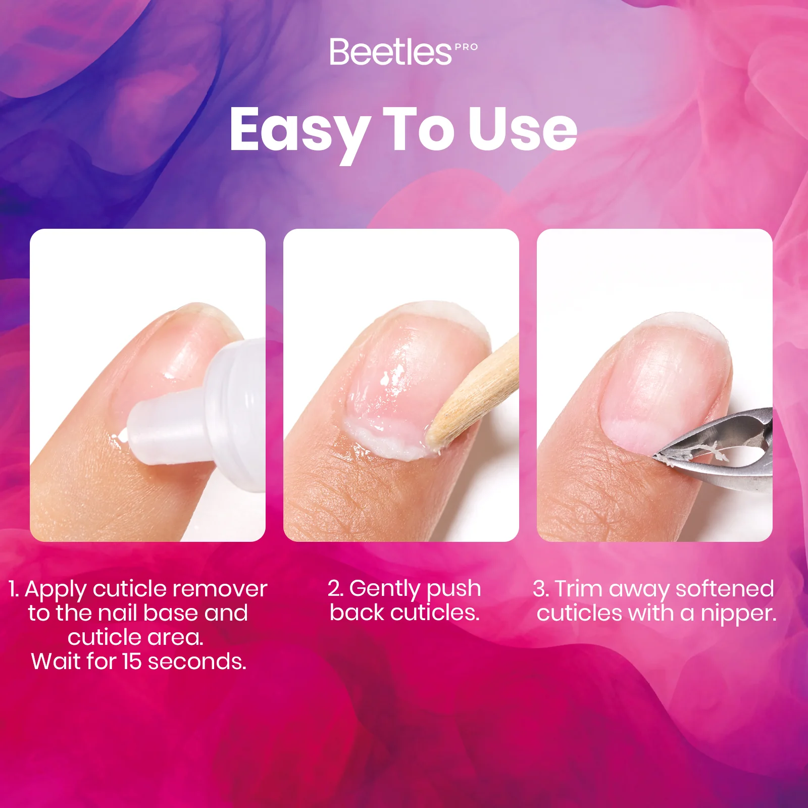 Beetles Pro Cuticle Remover HEMA Free TPO Free 20ml - Image 7