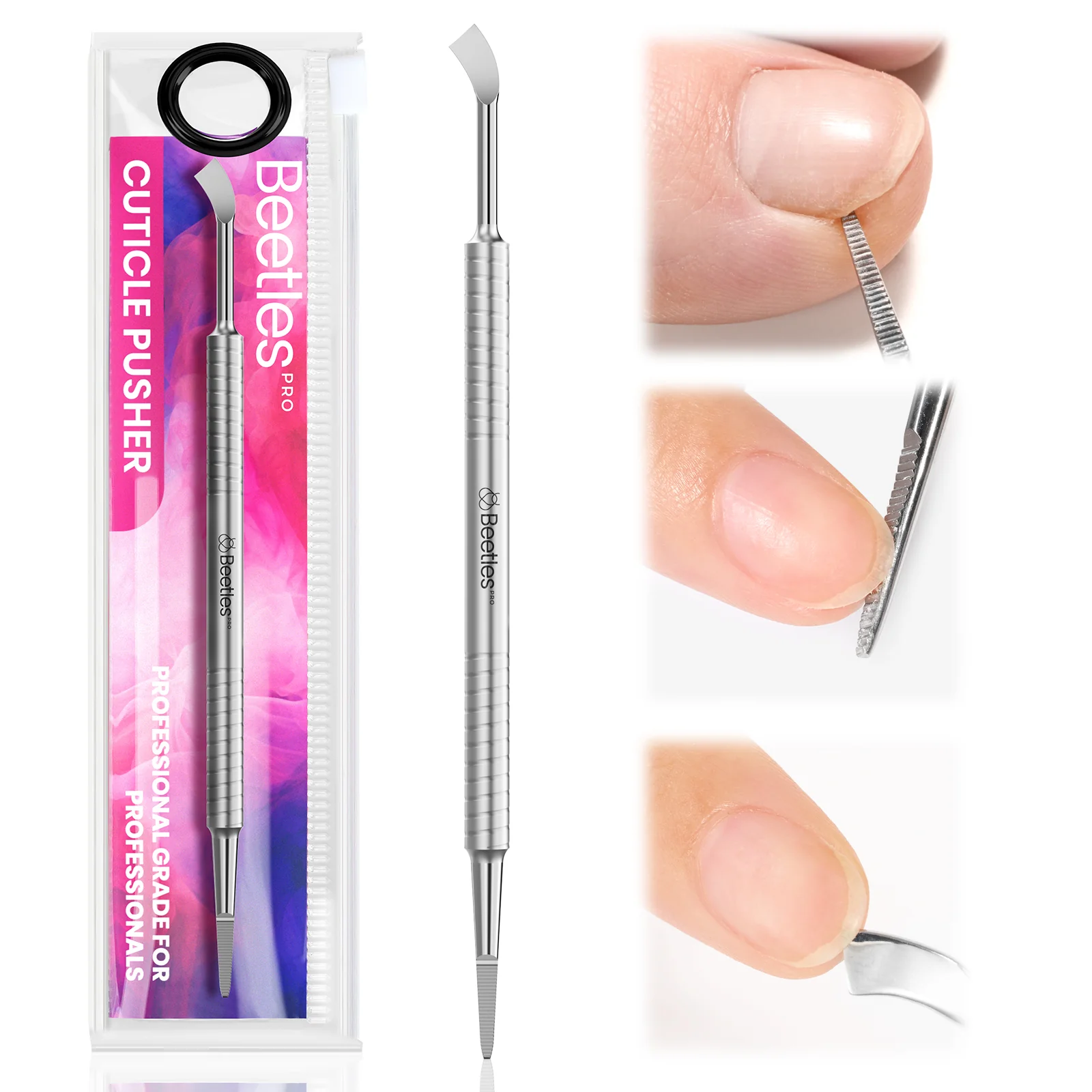 Beetles Pro Cuticle Trimmer Curved Blade(5mm) & Serrated Edge(14mm)