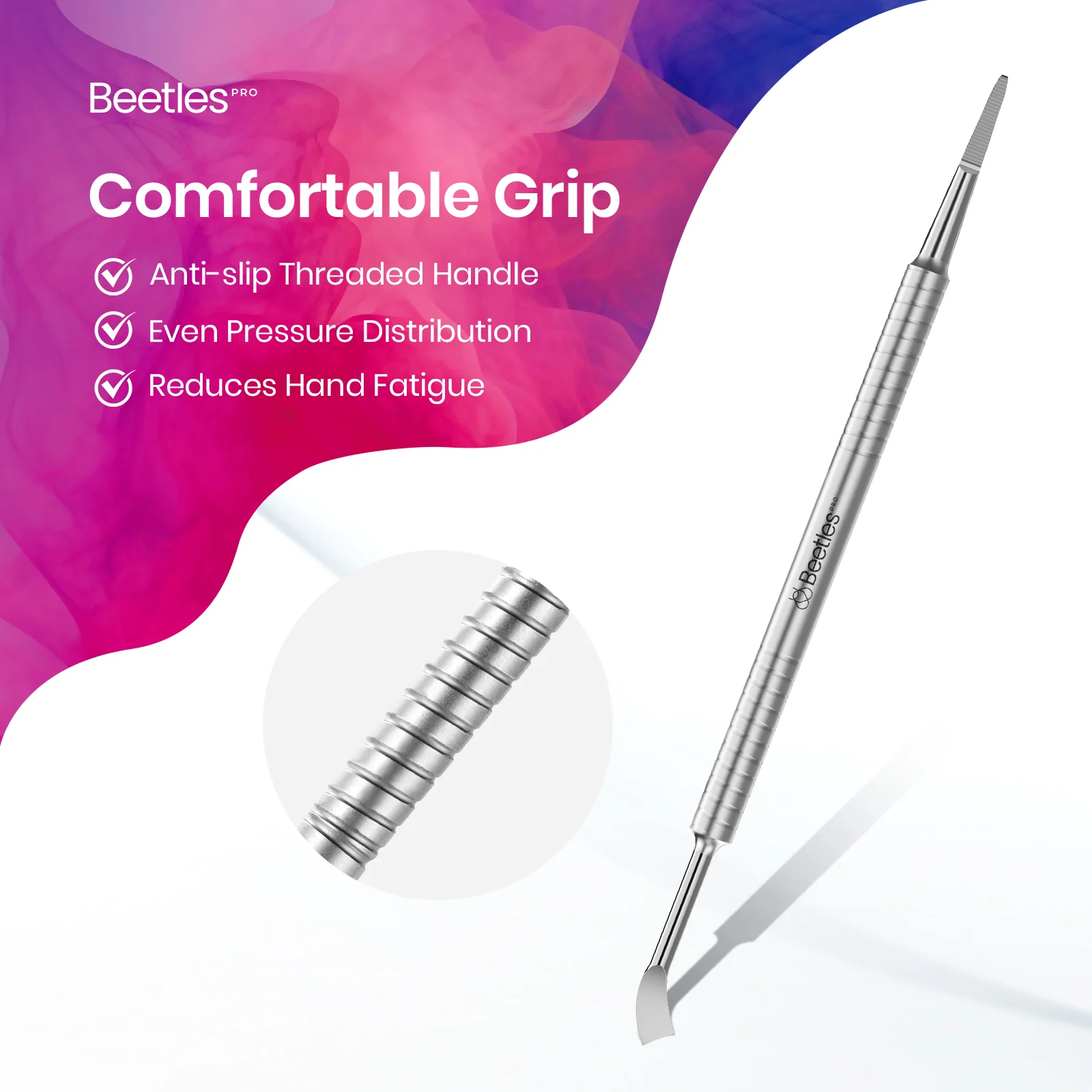 Beetles Pro Cuticle Trimmer Curved Blade(5mm) & Serrated Edge(14mm) - Image 5